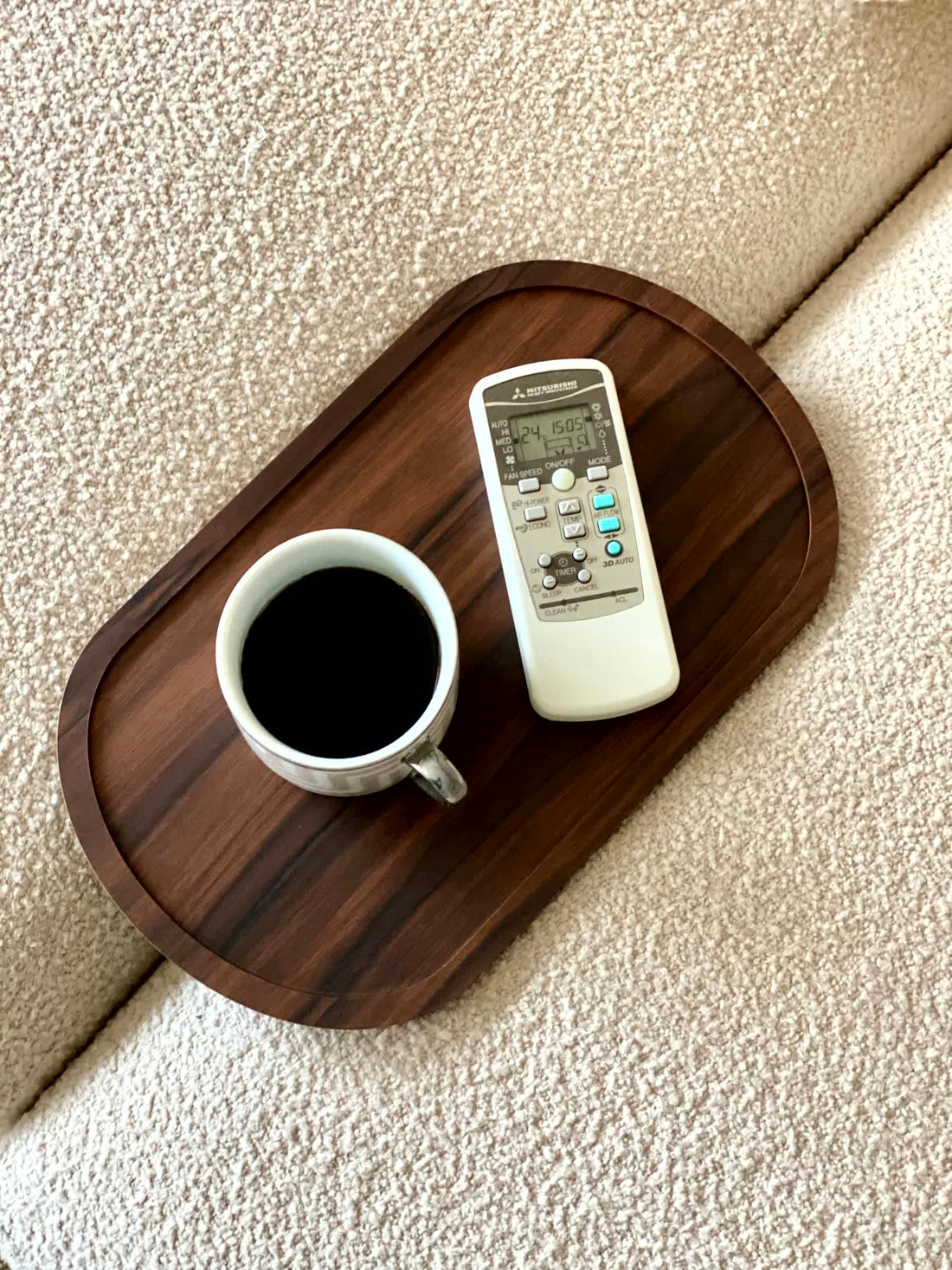 Elm Sofa Tray - Dark brown