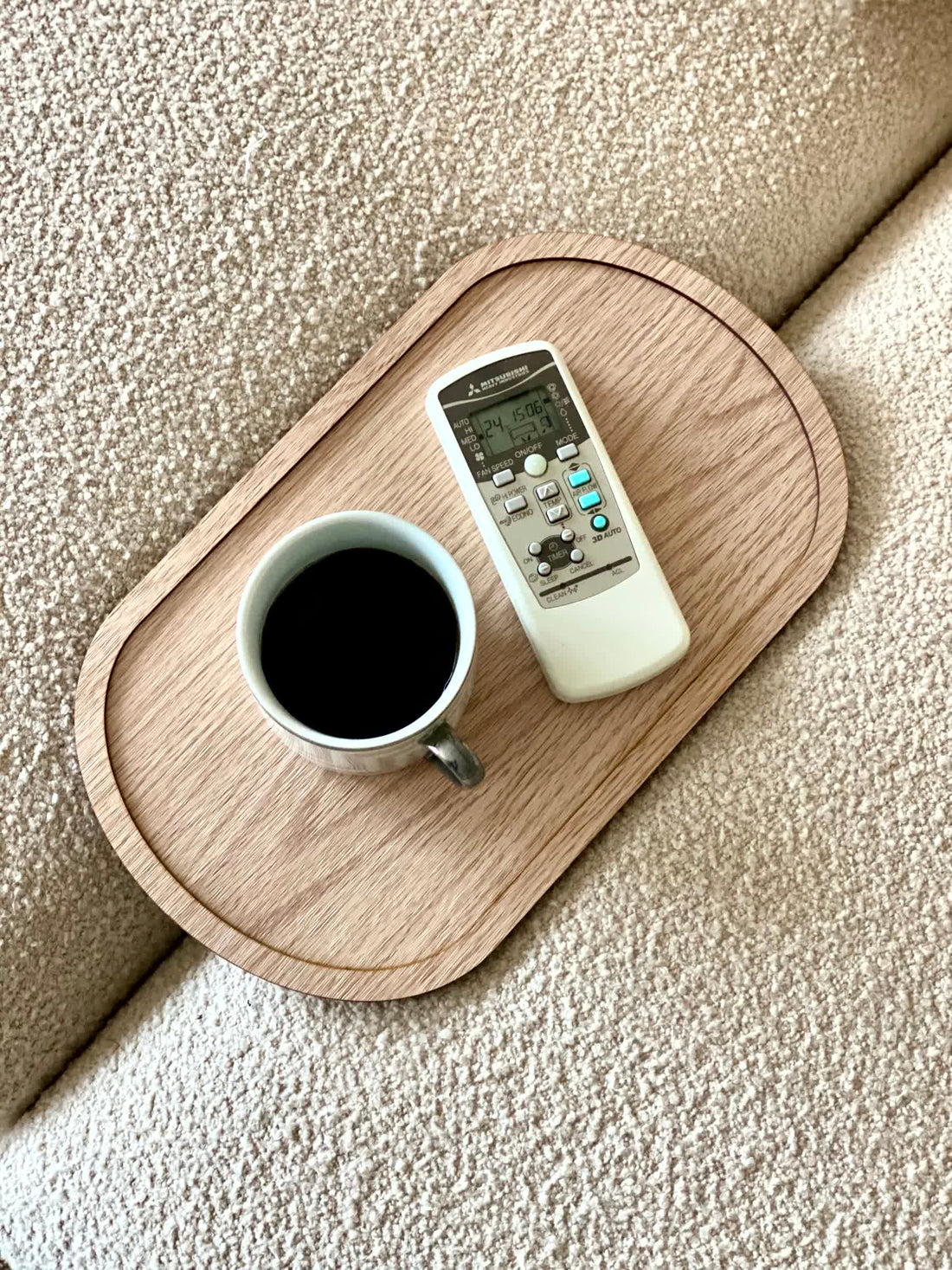 Elm Sofa Tray - Cream