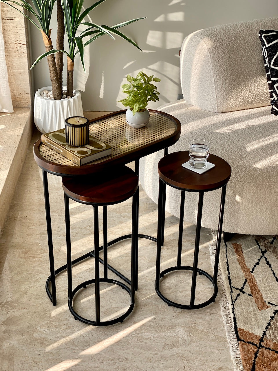 Kovo Rattan Table - Set of 3 Side Tables