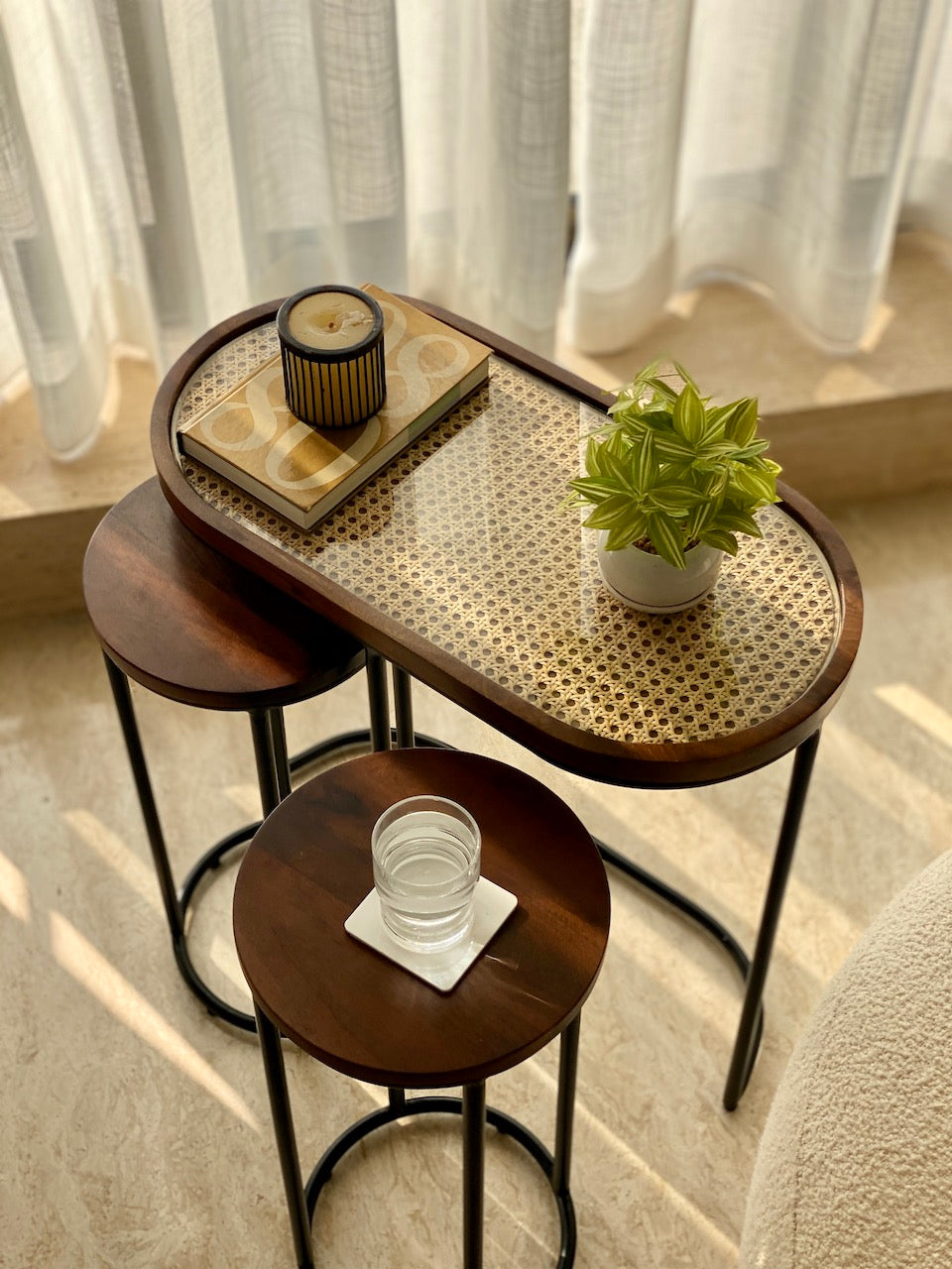 Kovo Rattan Table - Set of 3 Side Tables