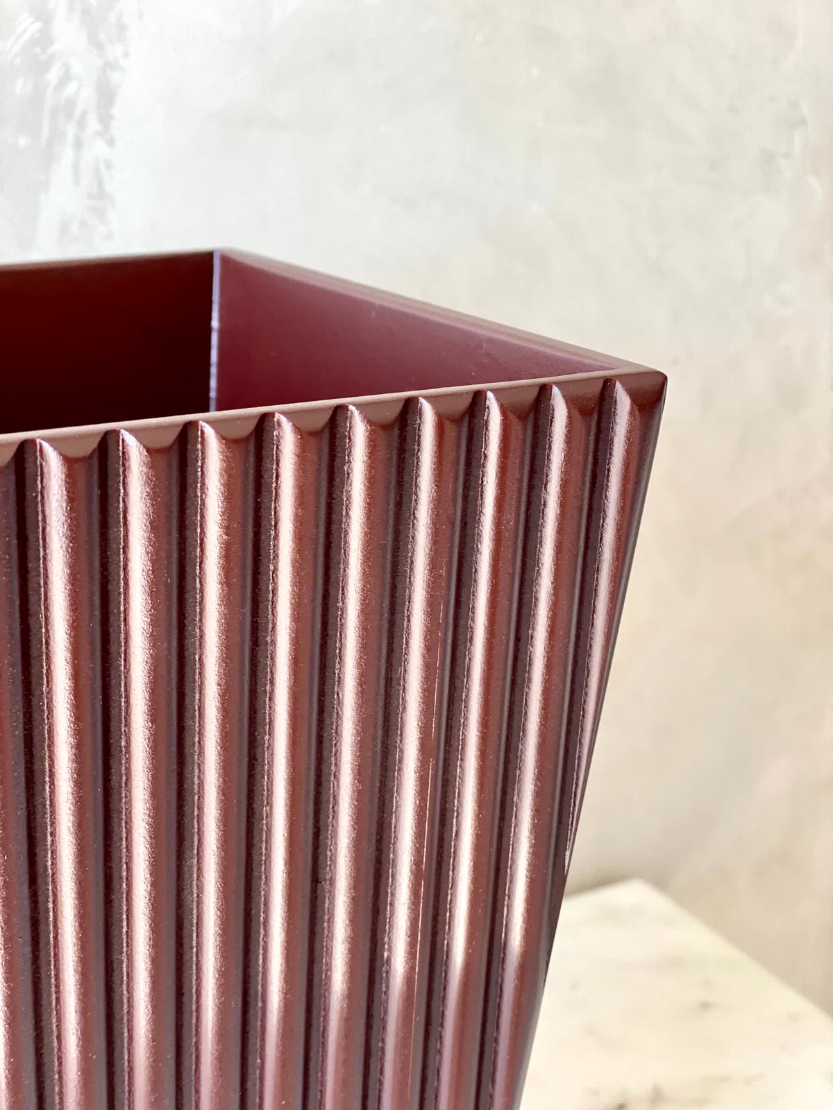 Imperium Fluted Dustbin - Walnut