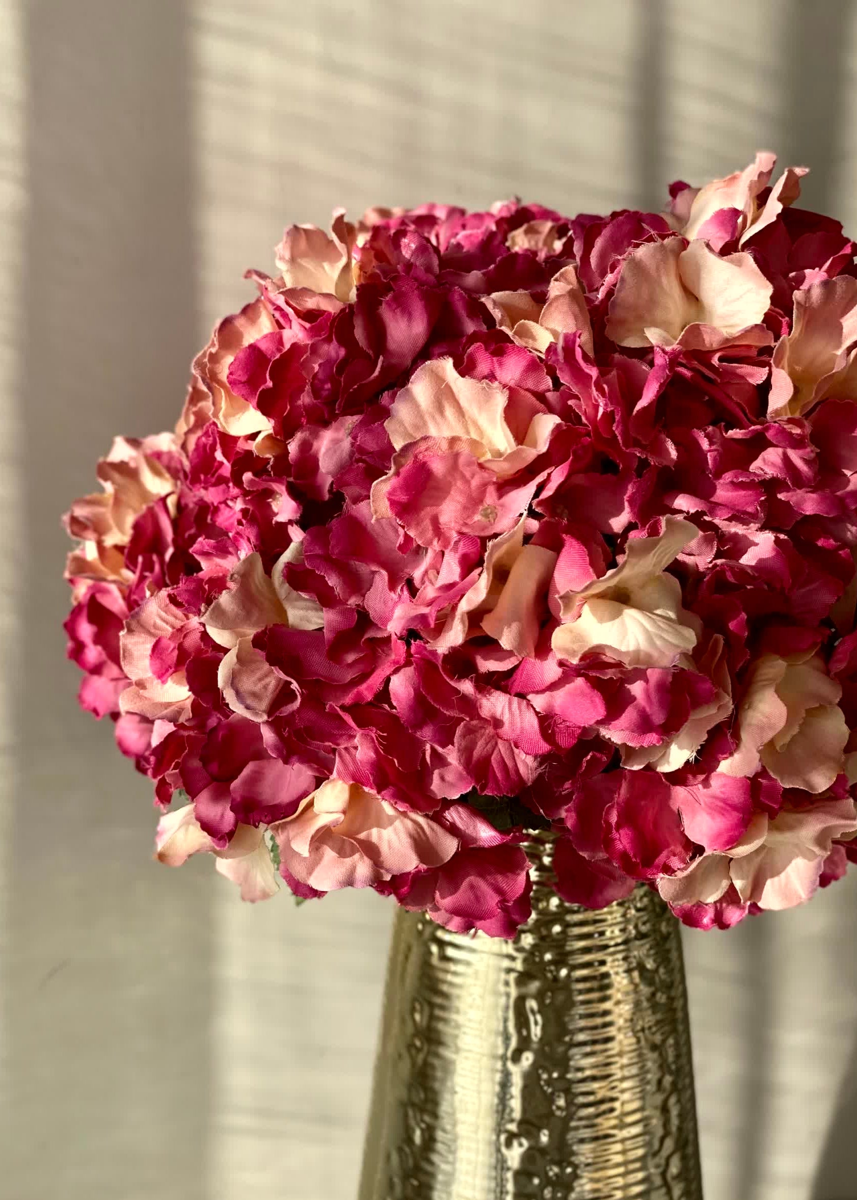 Artificial Hydrangea Flower Pink - Set of 2
