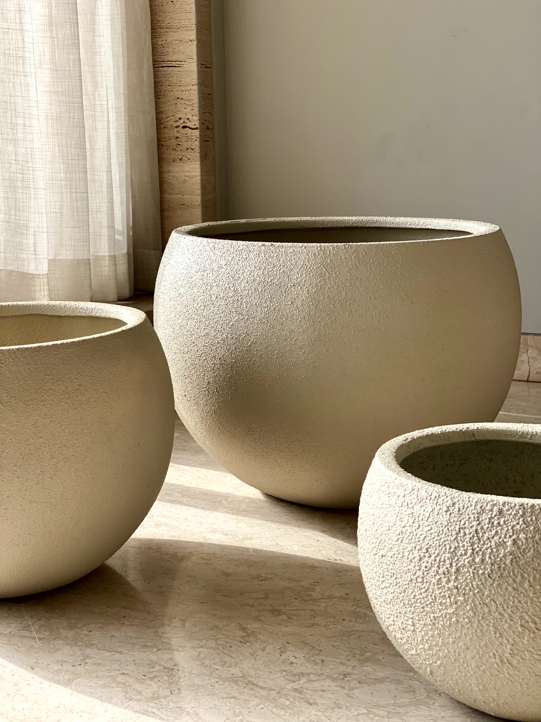 Lithos Planters - Beige