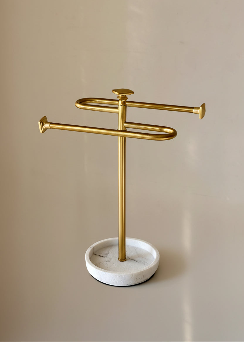 Halo Hand Towel Stand - White