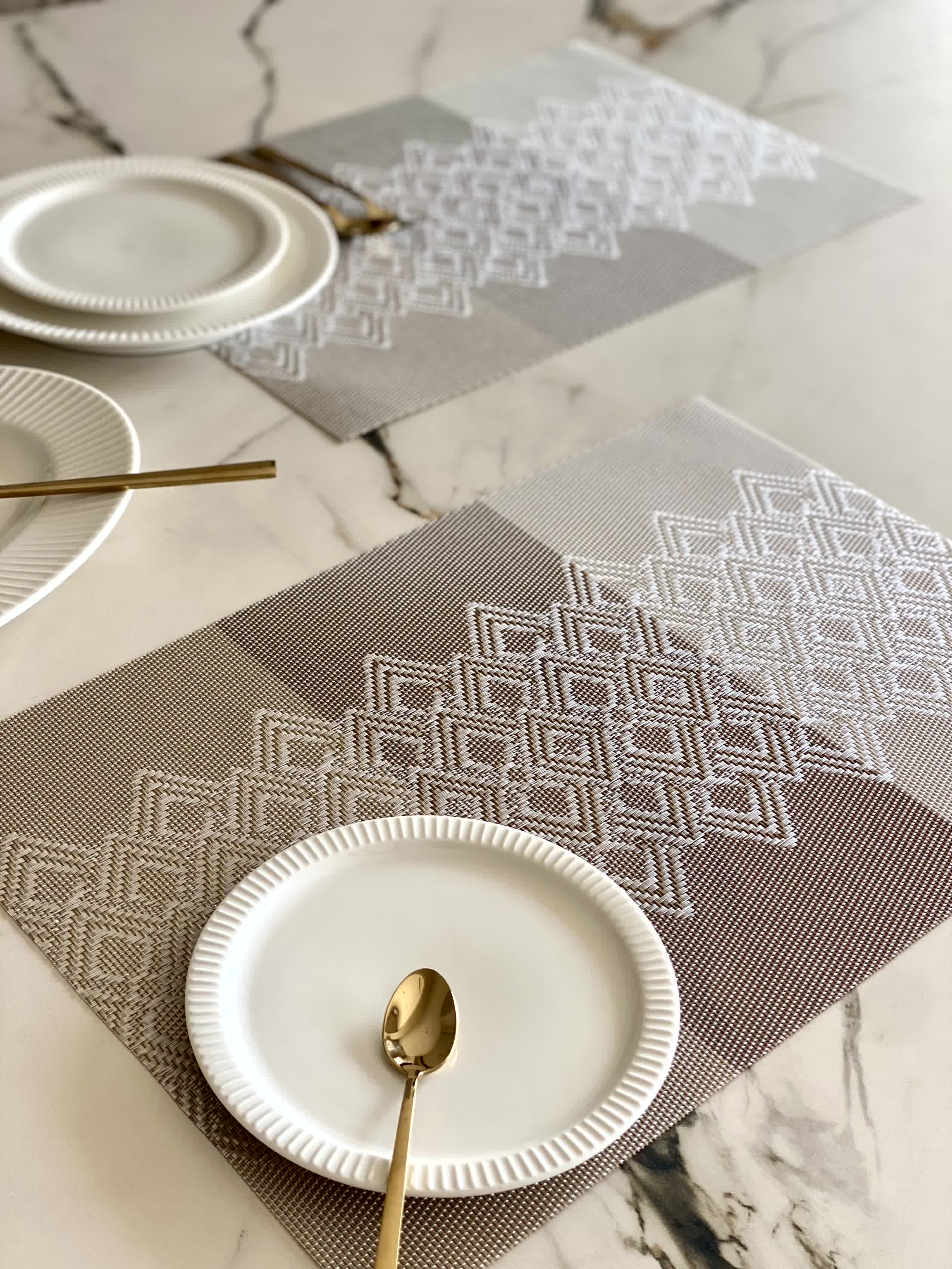 Pewter Table Mats - Set of 6