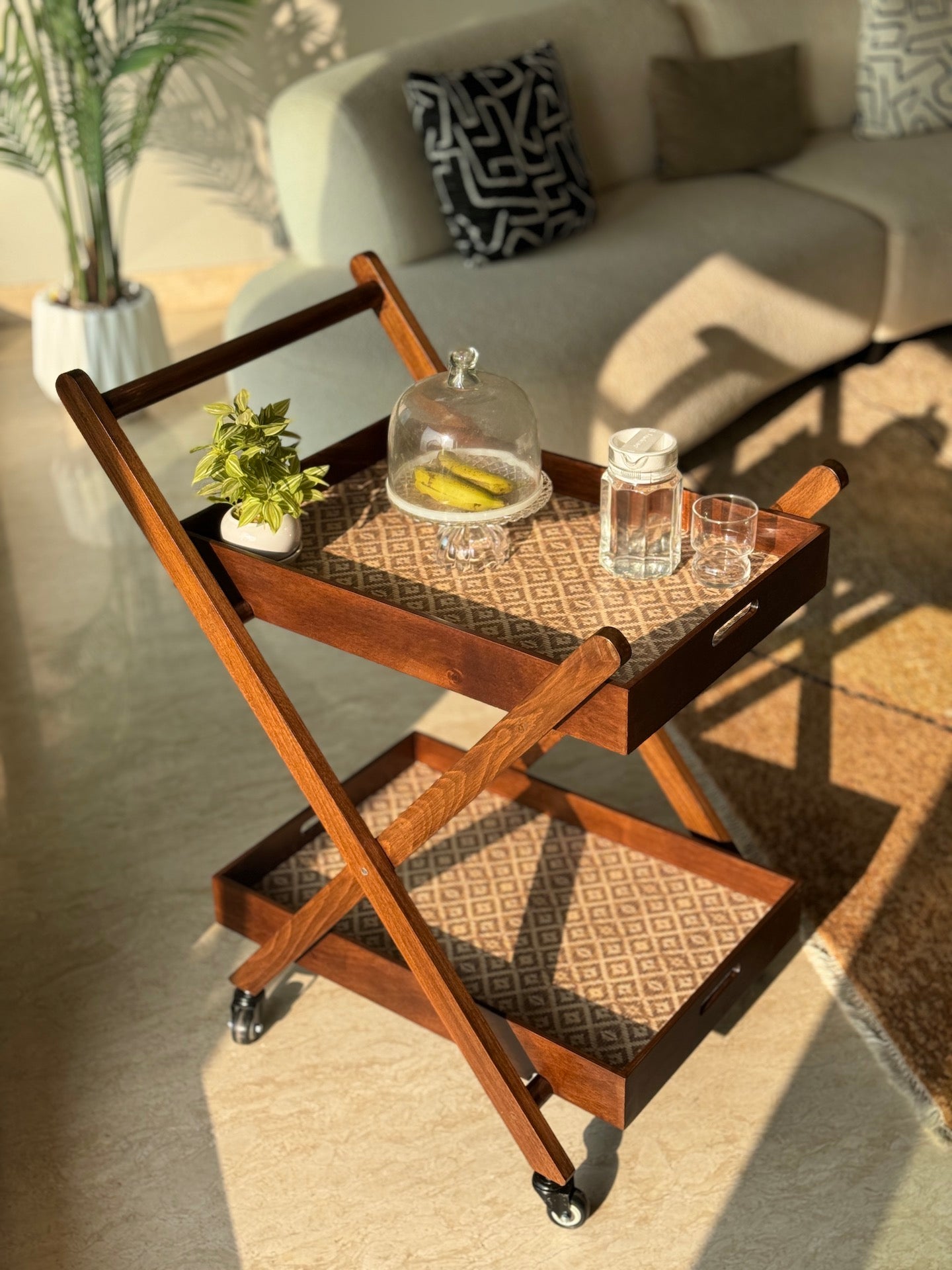 Mirage Brown Cane Handle Trolley