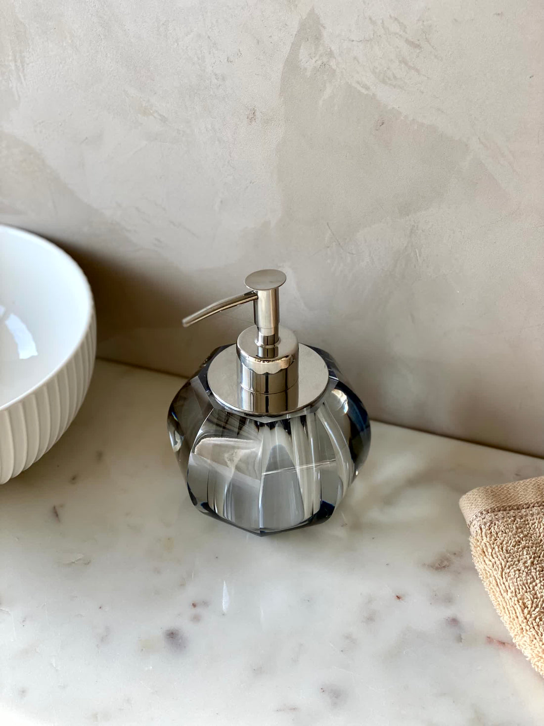 Murky Crystal Bathroom Dispenser - Black