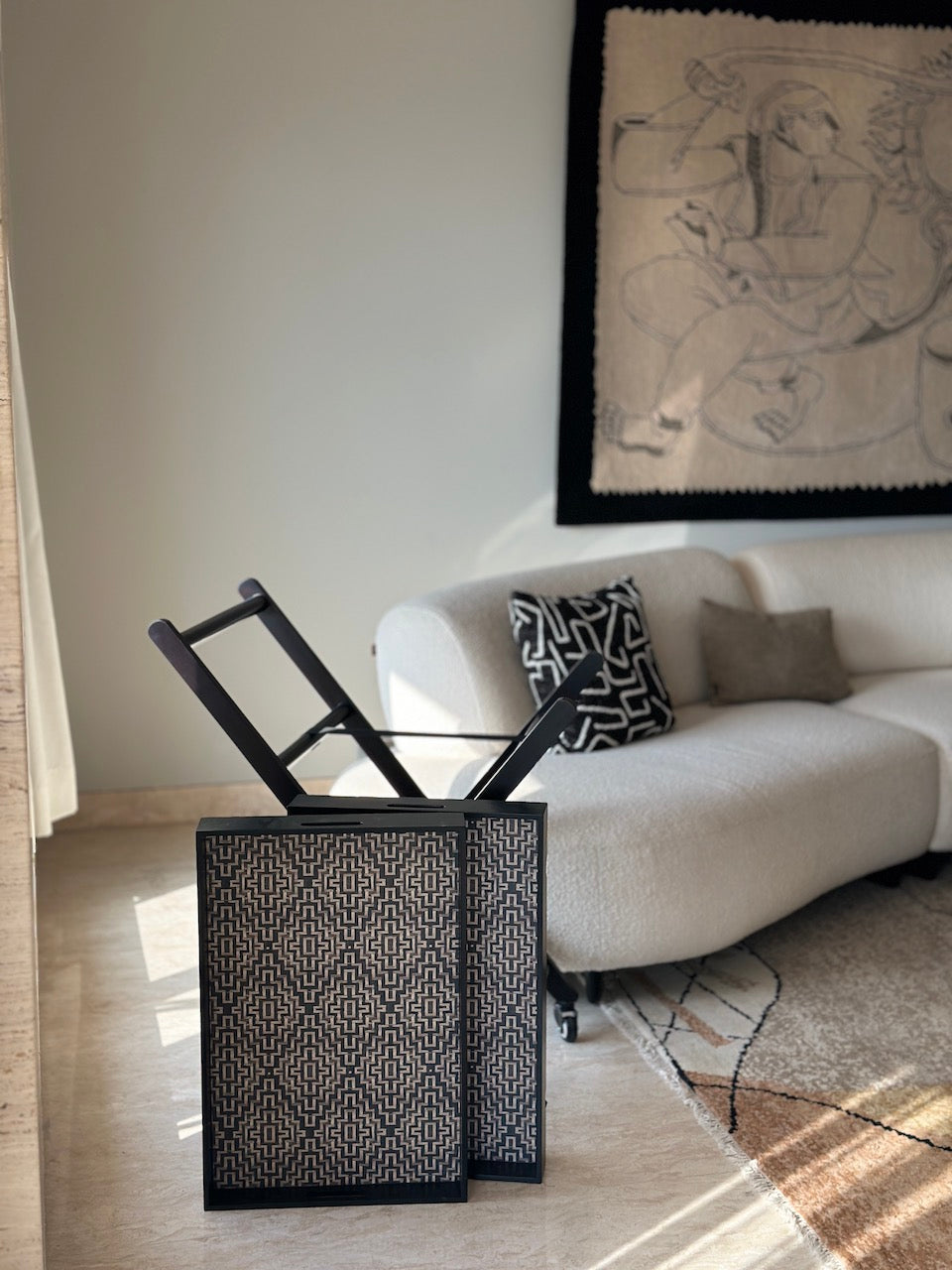 Noir Black Cane Handle Trolley