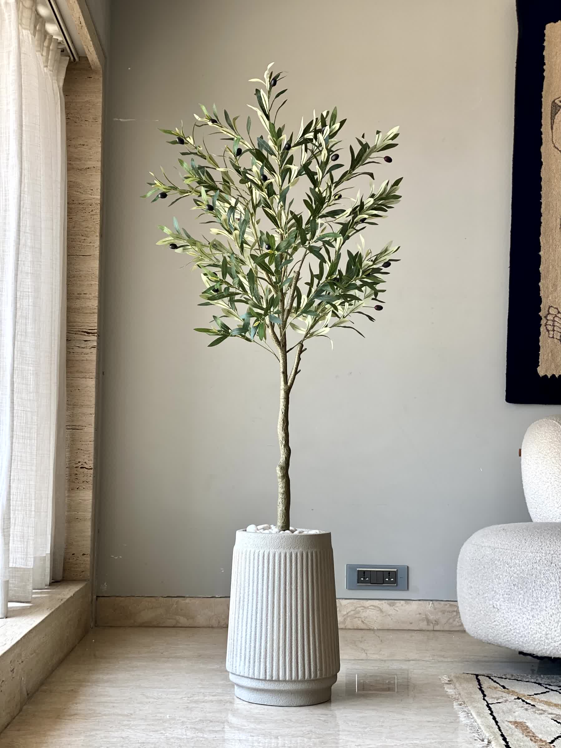 Artificial Mediterranean Olive Plant - 5 Feet