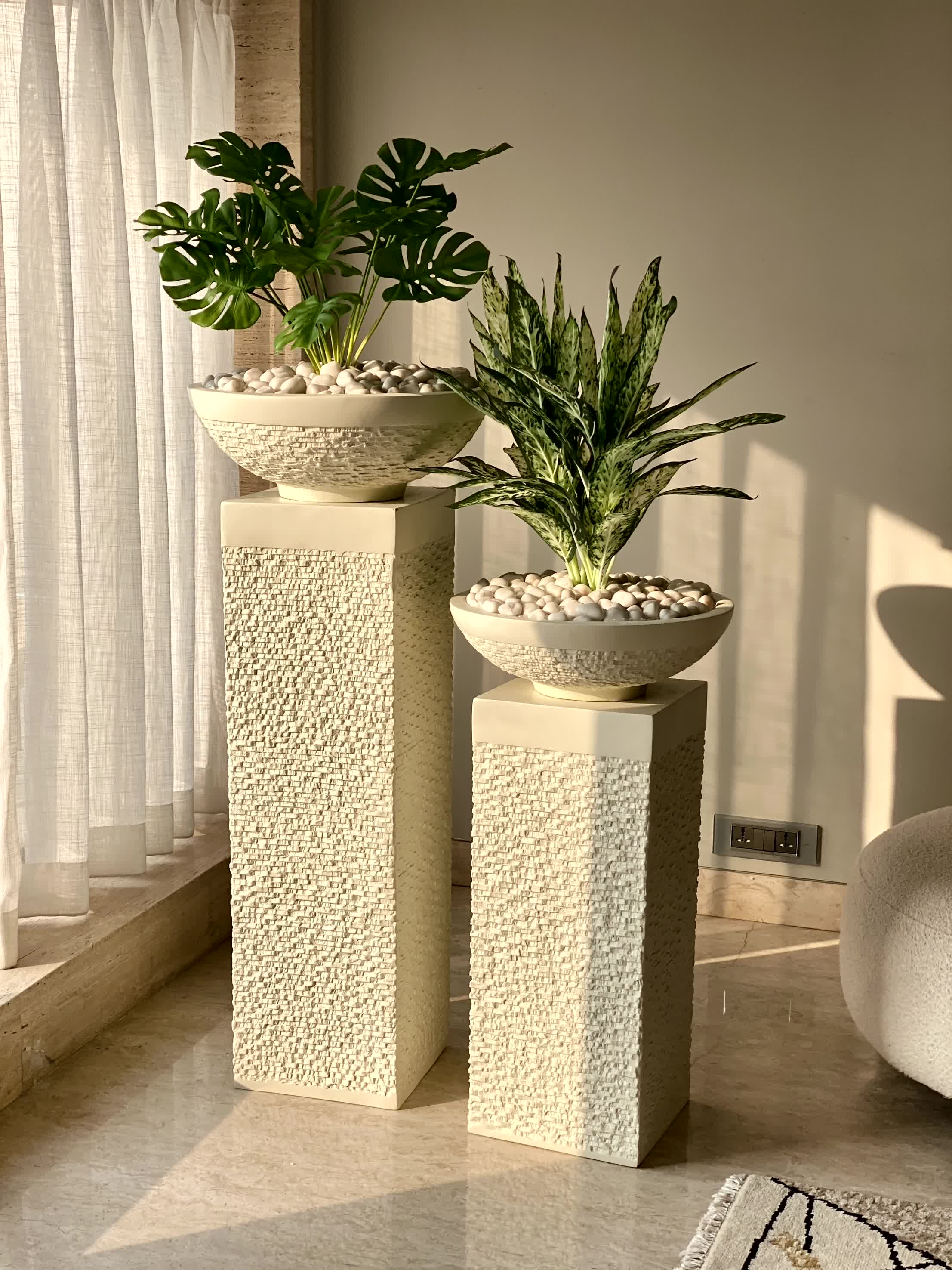 Masami Shaft Planters - Ivory