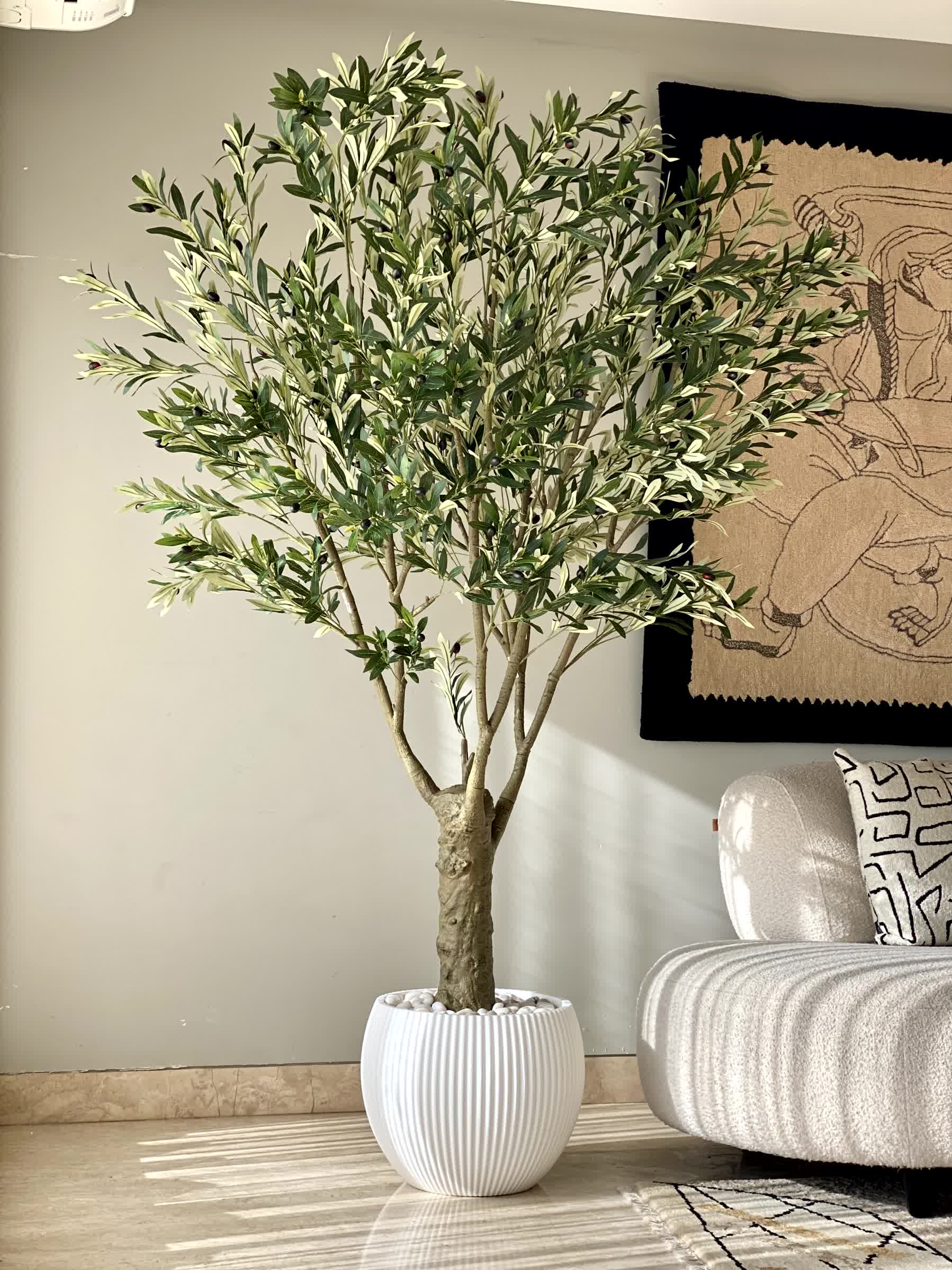 Artificial Mediterria Olive Statement Plant - 7 Feet