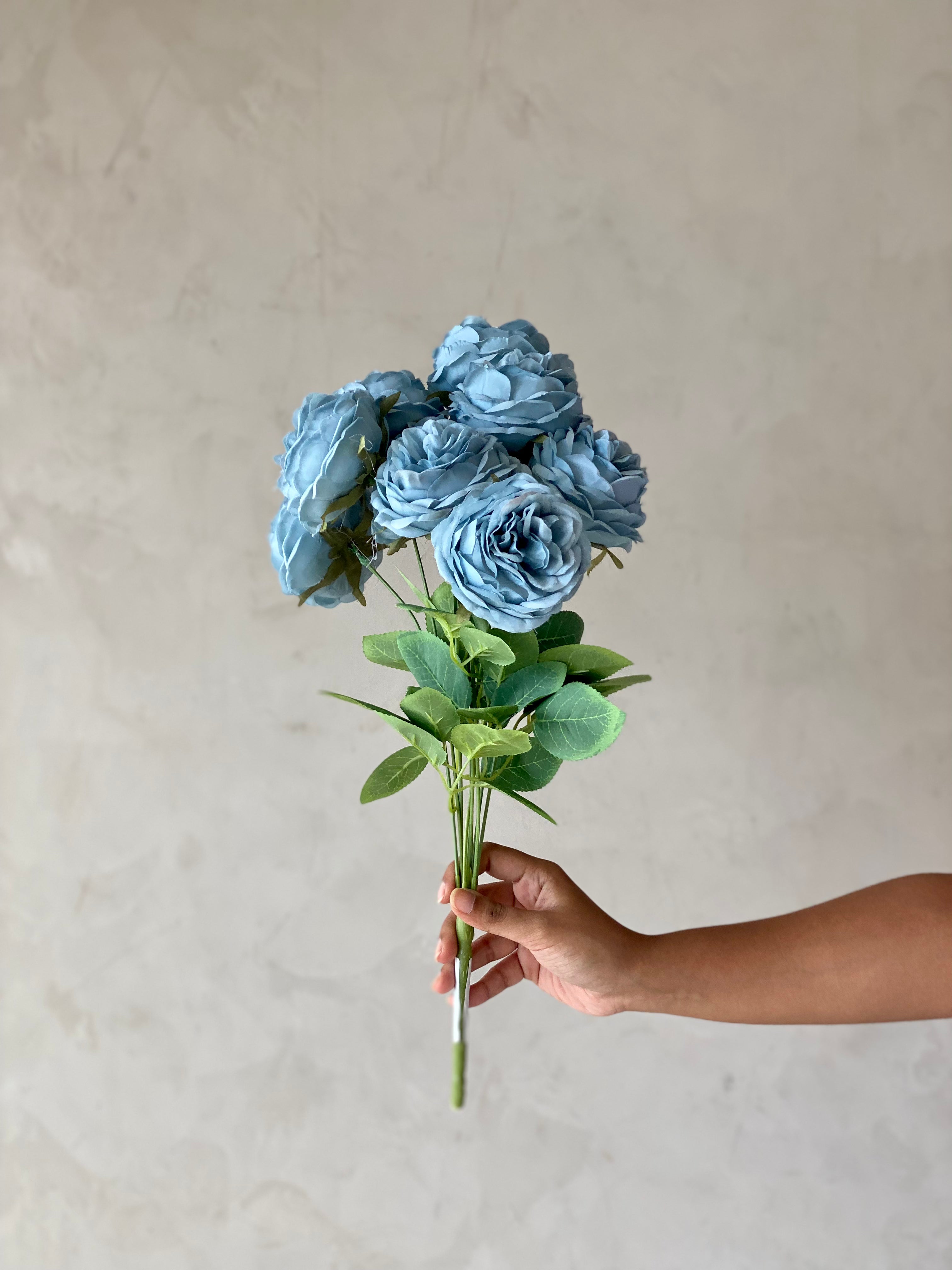 Artificial Breeze Rose Bunch - Blue