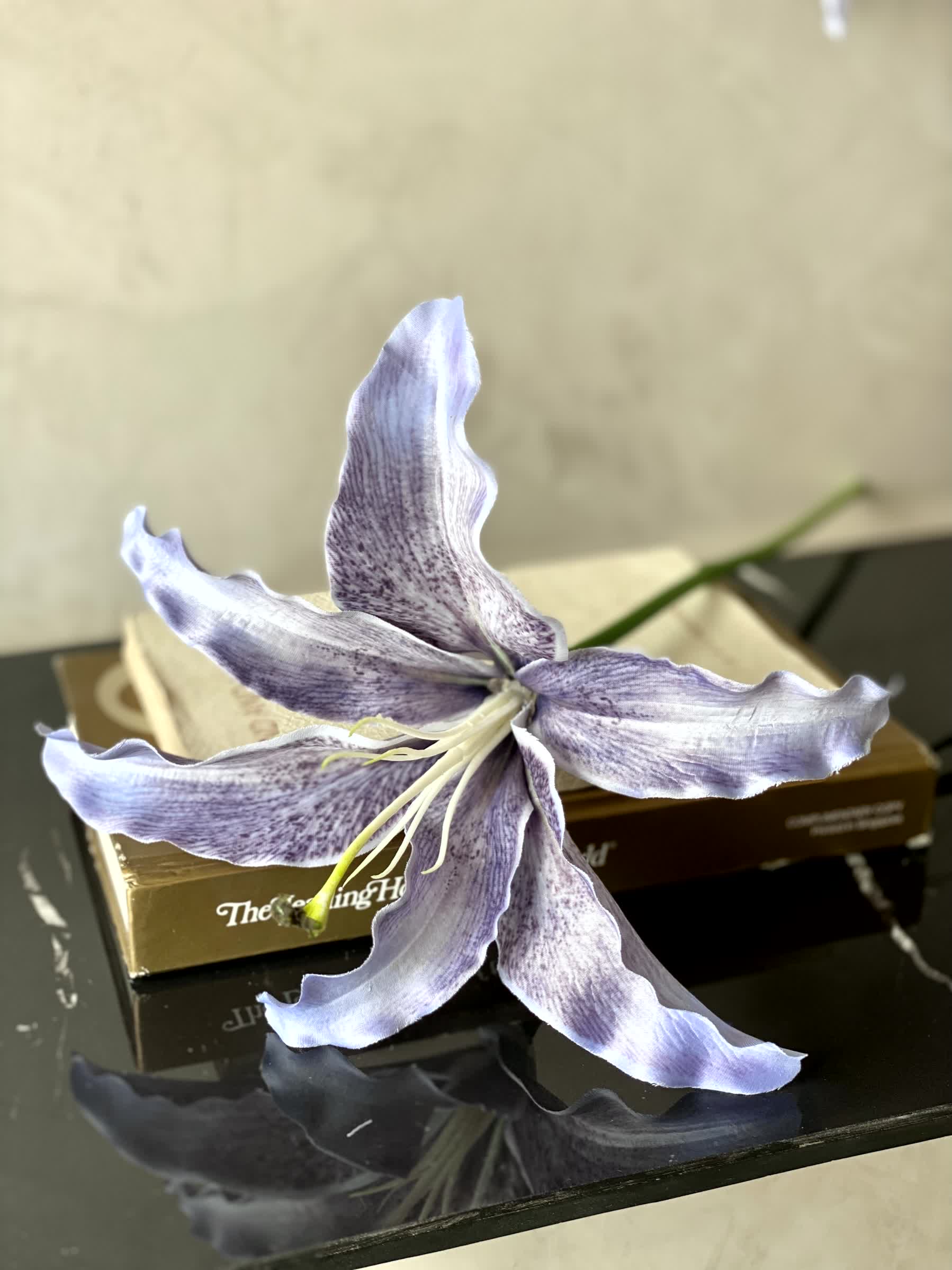 Artificial Silk Lilly Flower Bunch - Lilac