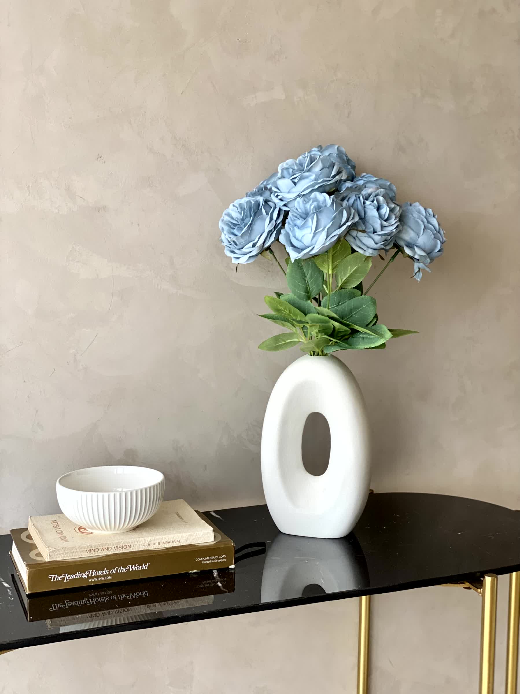 Artificial Breeze Rose Bunch - Blue