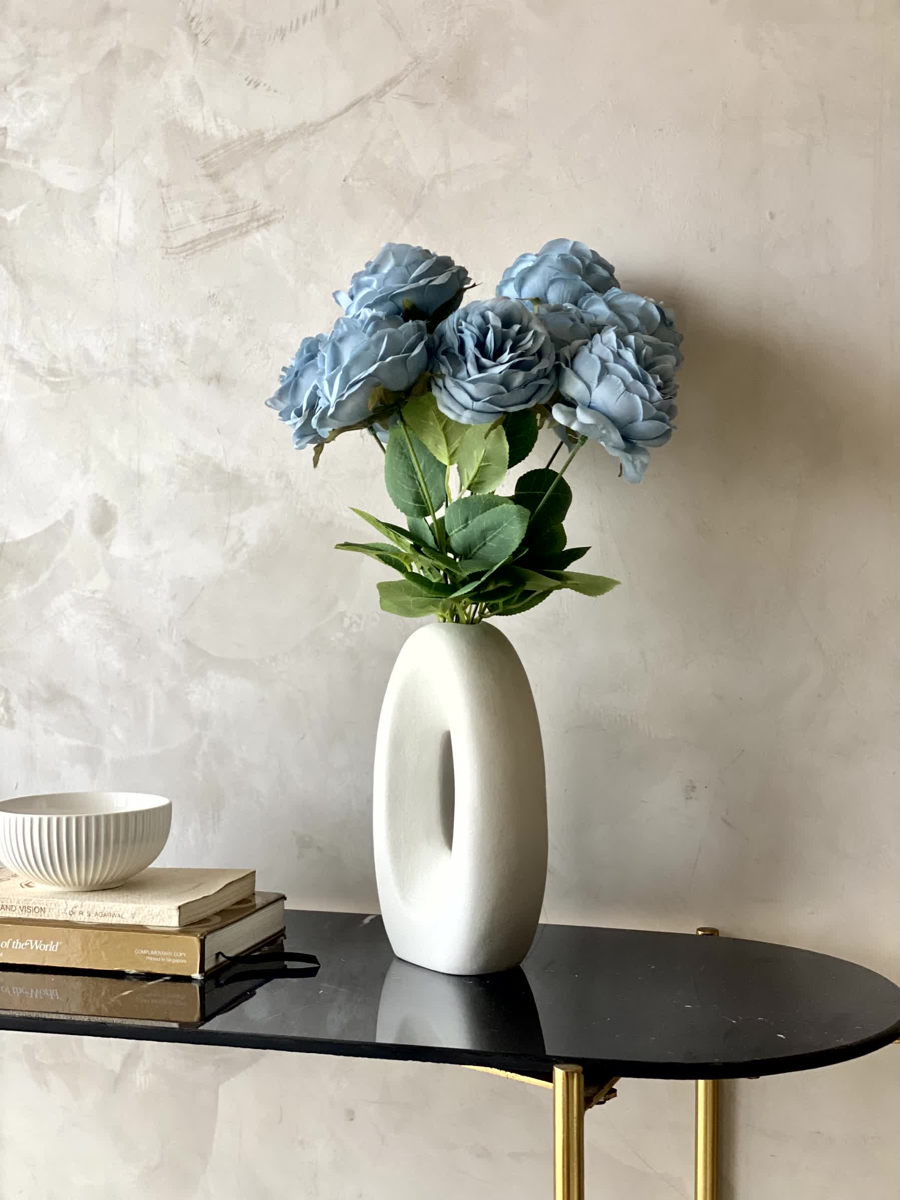 Artificial Breeze Rose Bunch - Blue