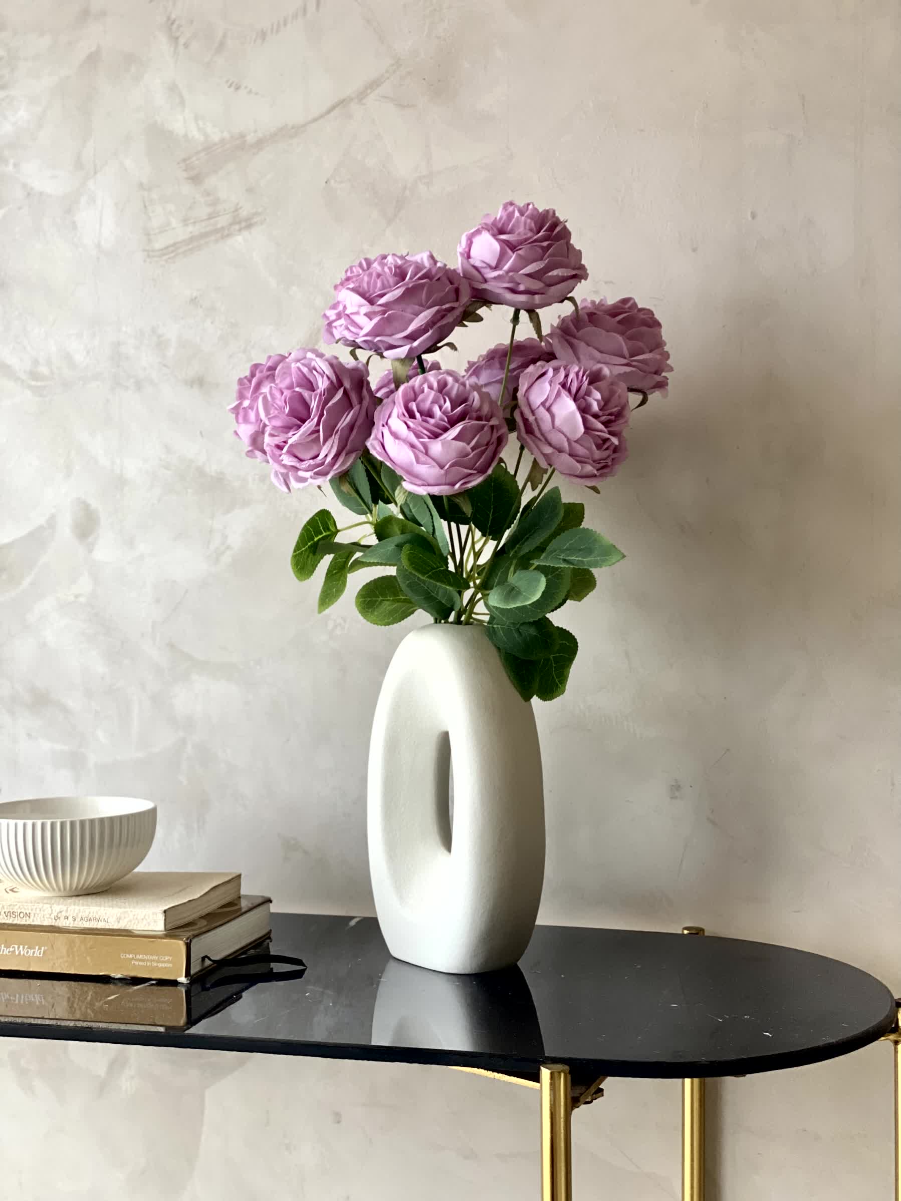 Artificial Breeze Rose Bunch - Lavender