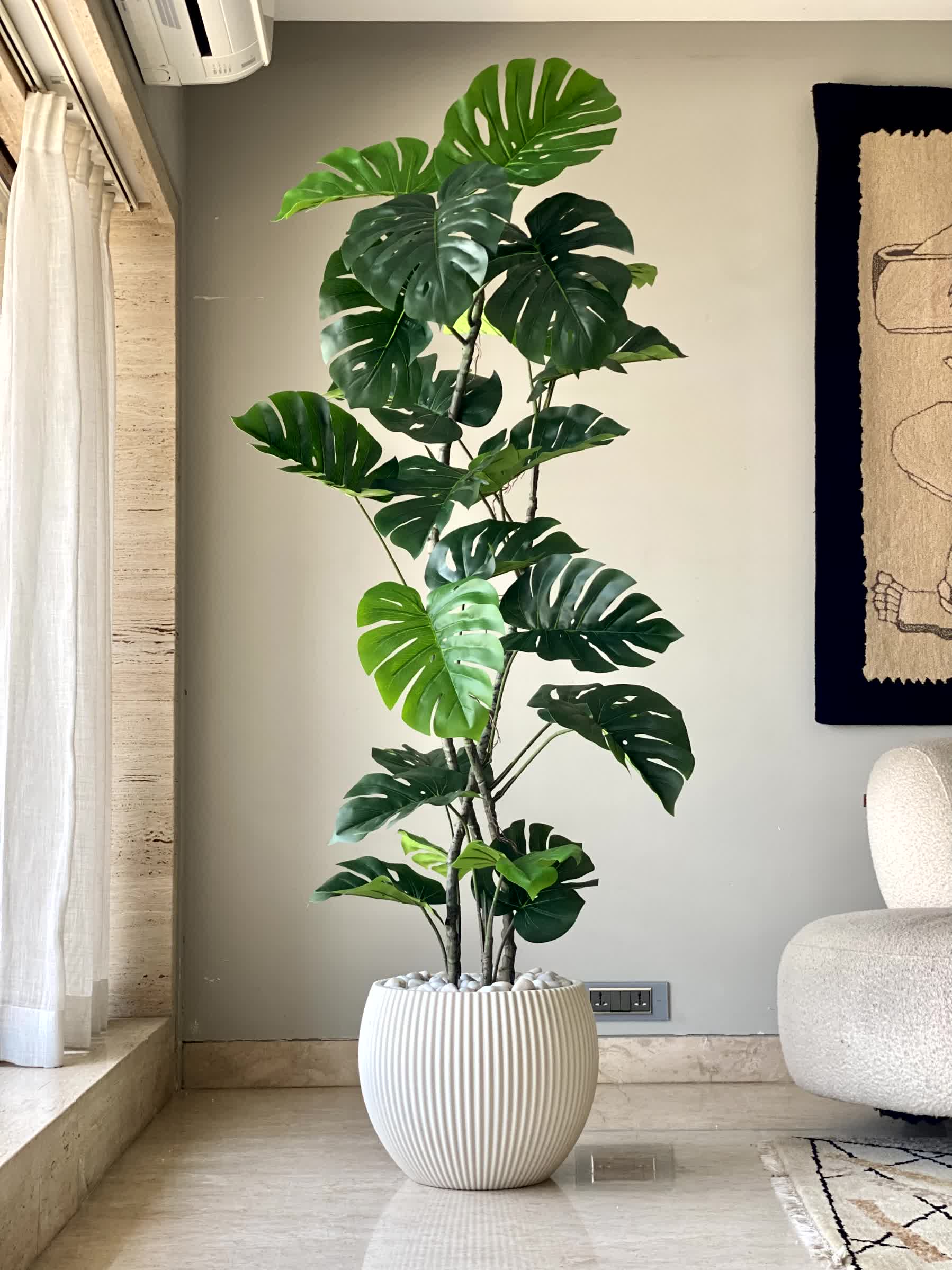 monstera plant design Artificial Arched Monstera Plant