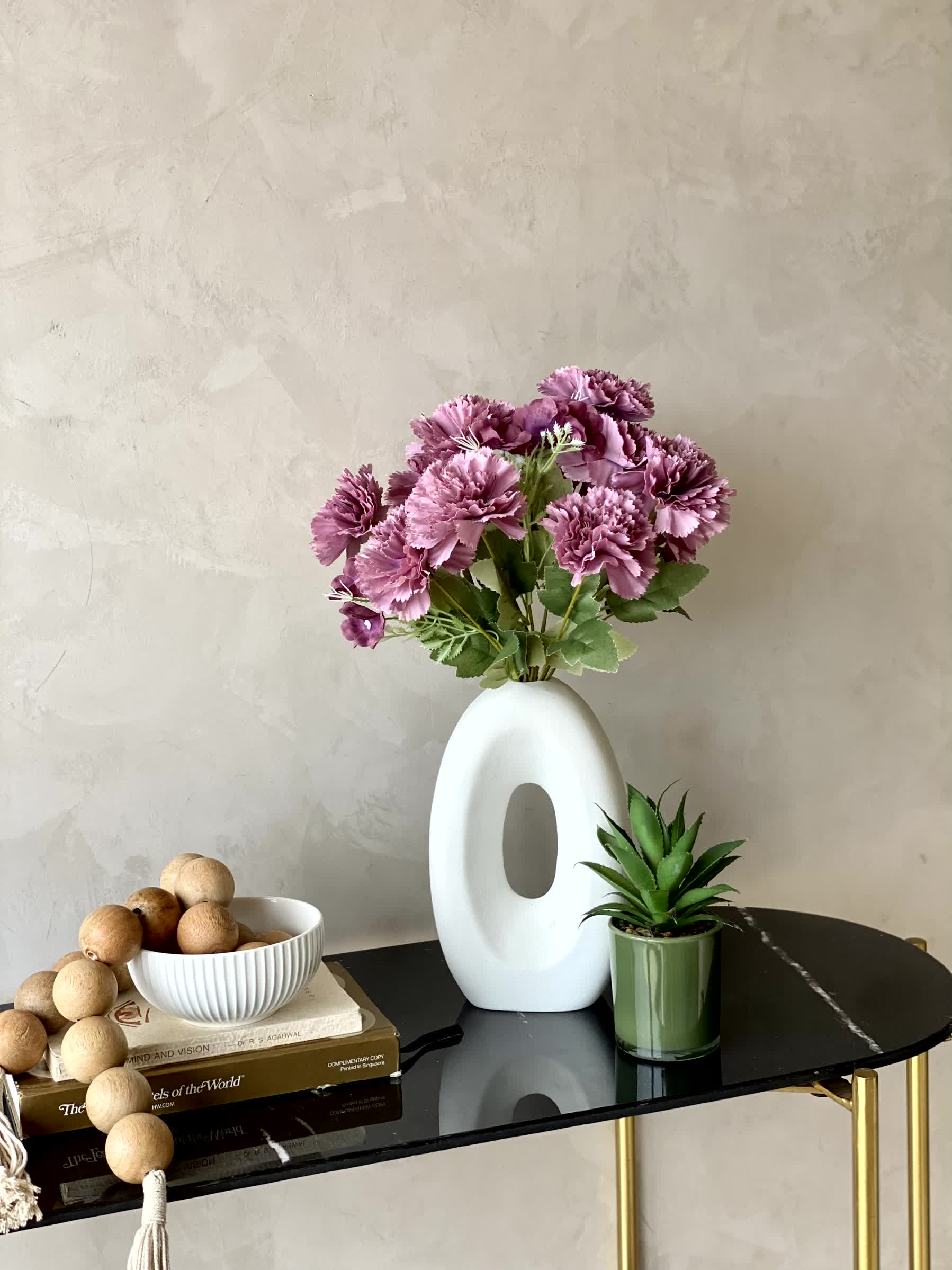 Artificial Western Peony Bunch - Purple