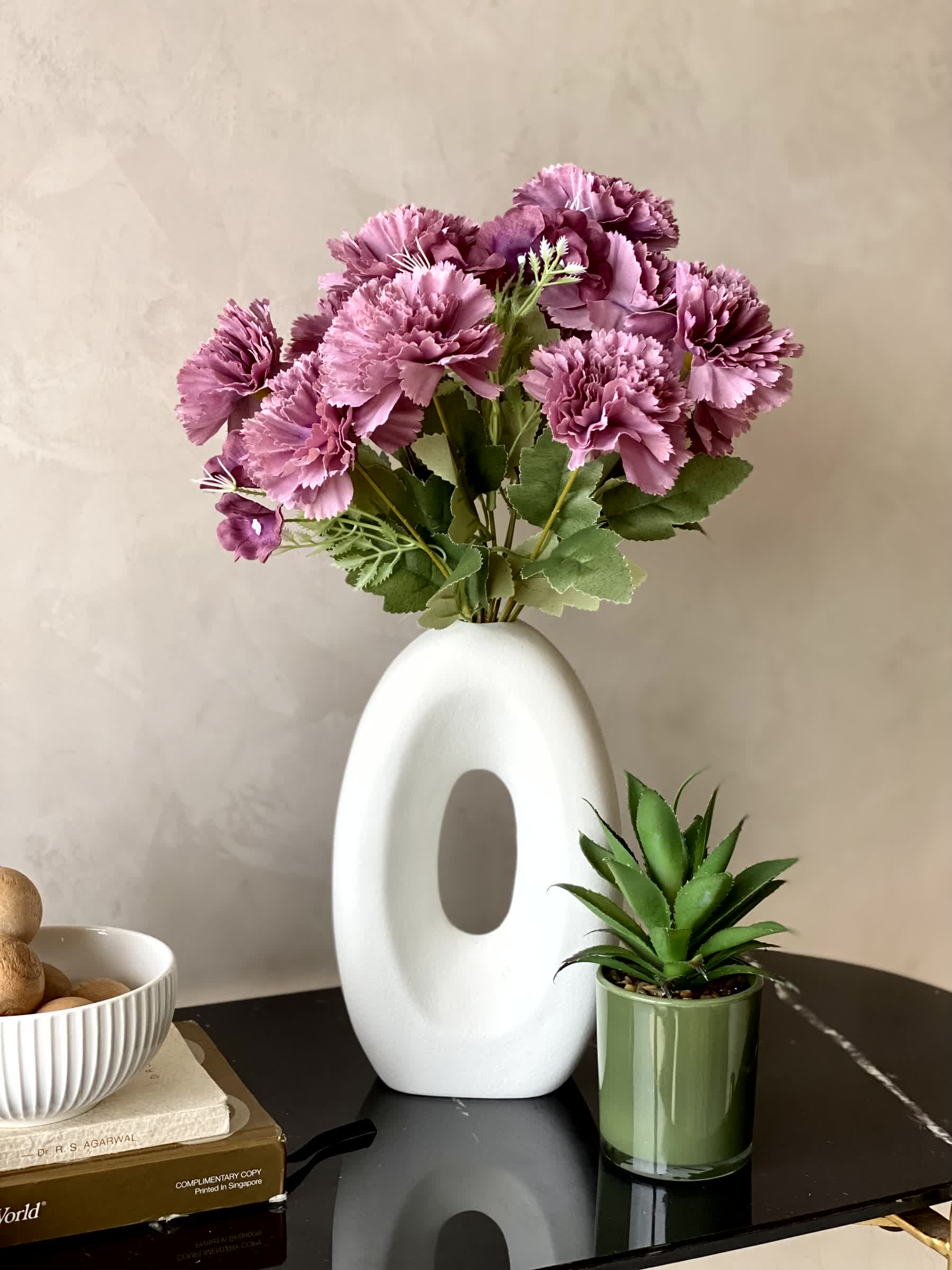 Artificial Western Peony Bunch - Purple