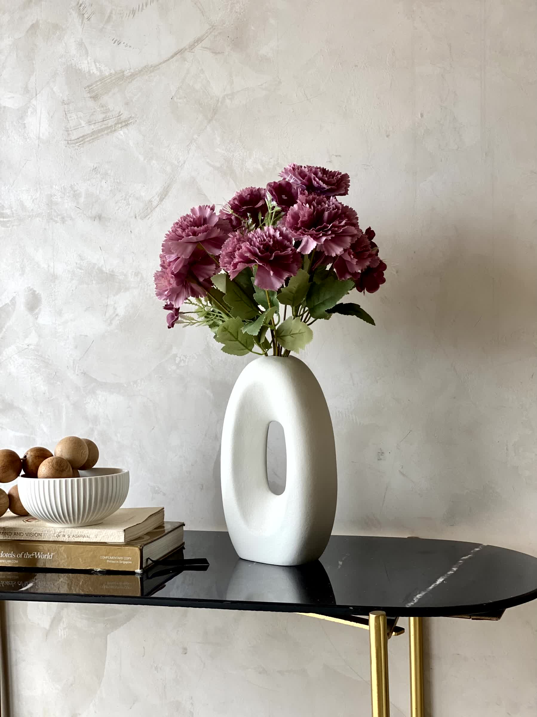 Artificial Western Peony Bunch - Purple