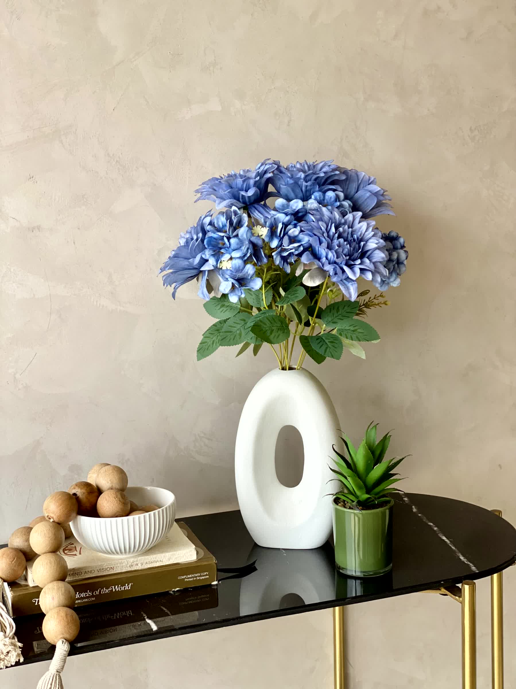 Artificial Daisy Flower Bunch - Blue