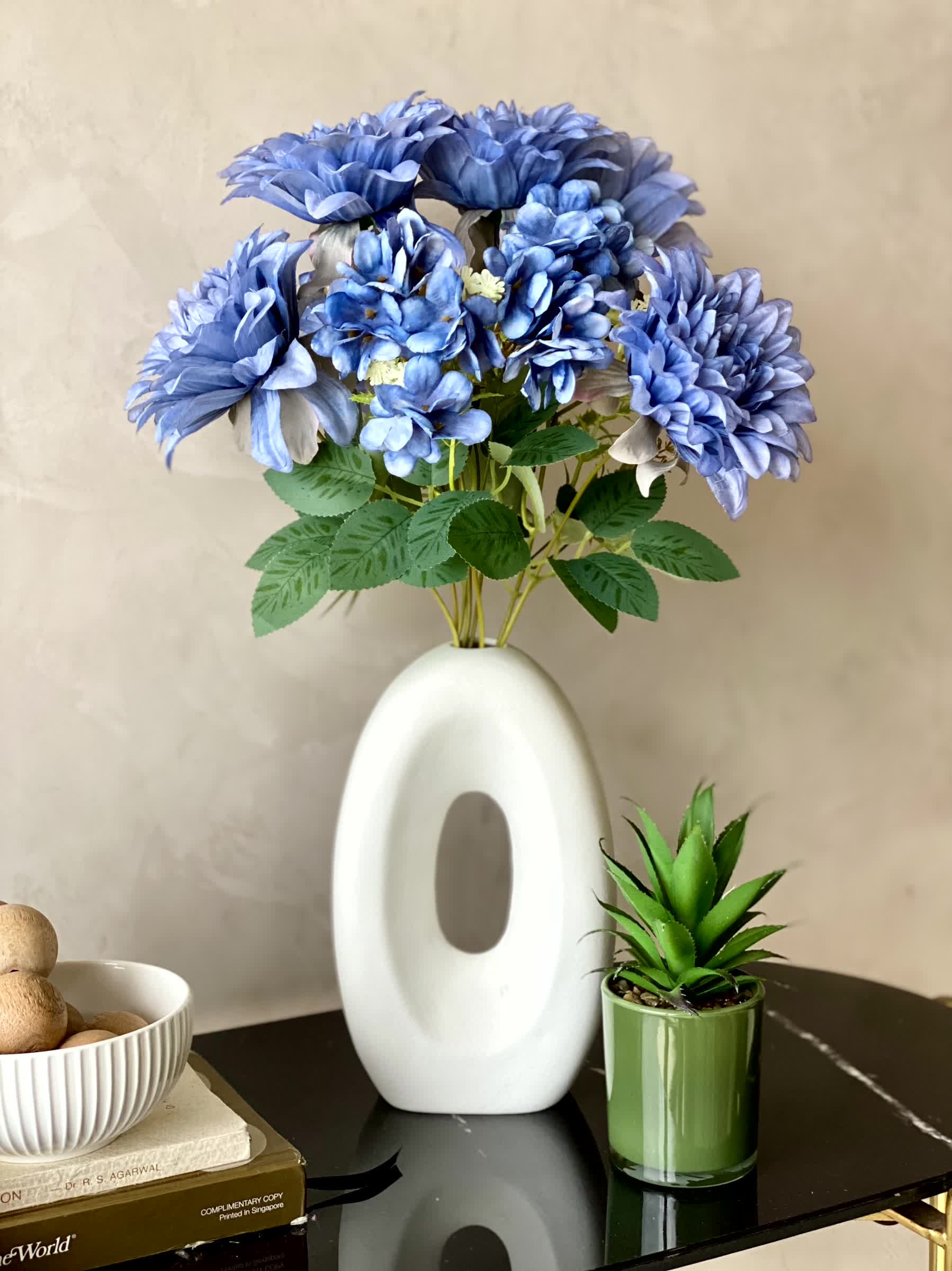 Artificial Daisy Flower Bunch - Blue