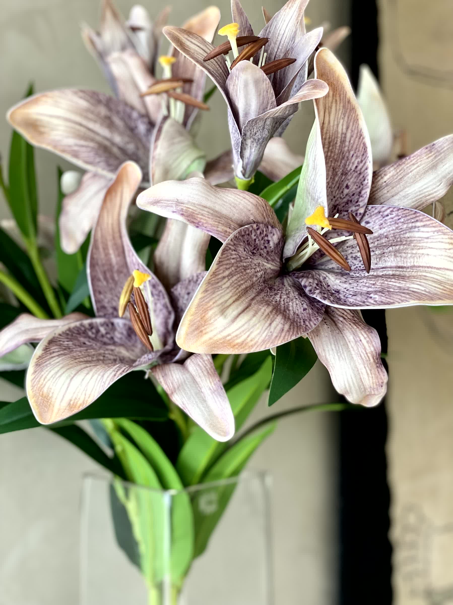 Artificial Mystic Lilly Flower Stem - (One Stem) Pink
