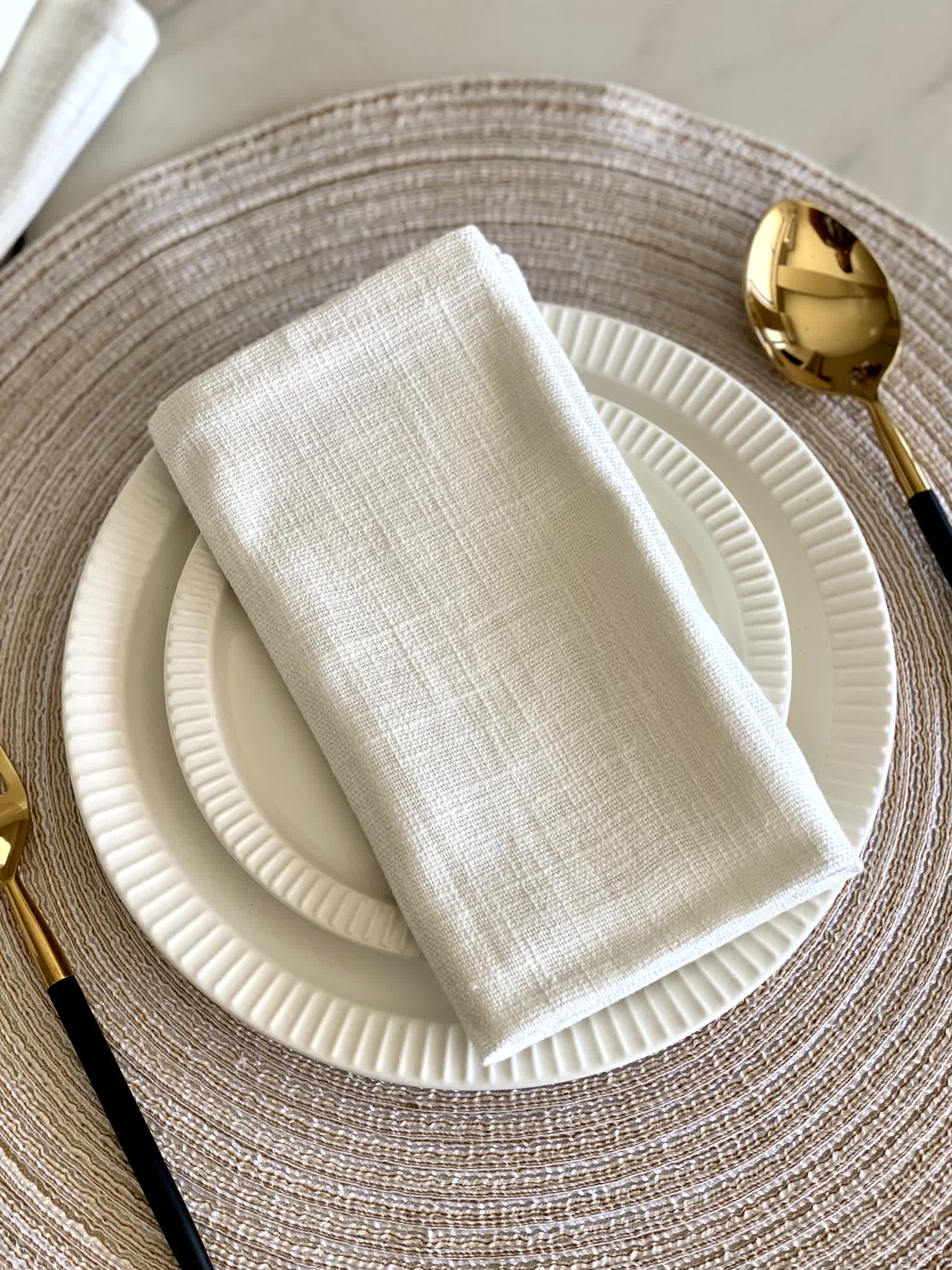 White Table Napkins (Set of 6)