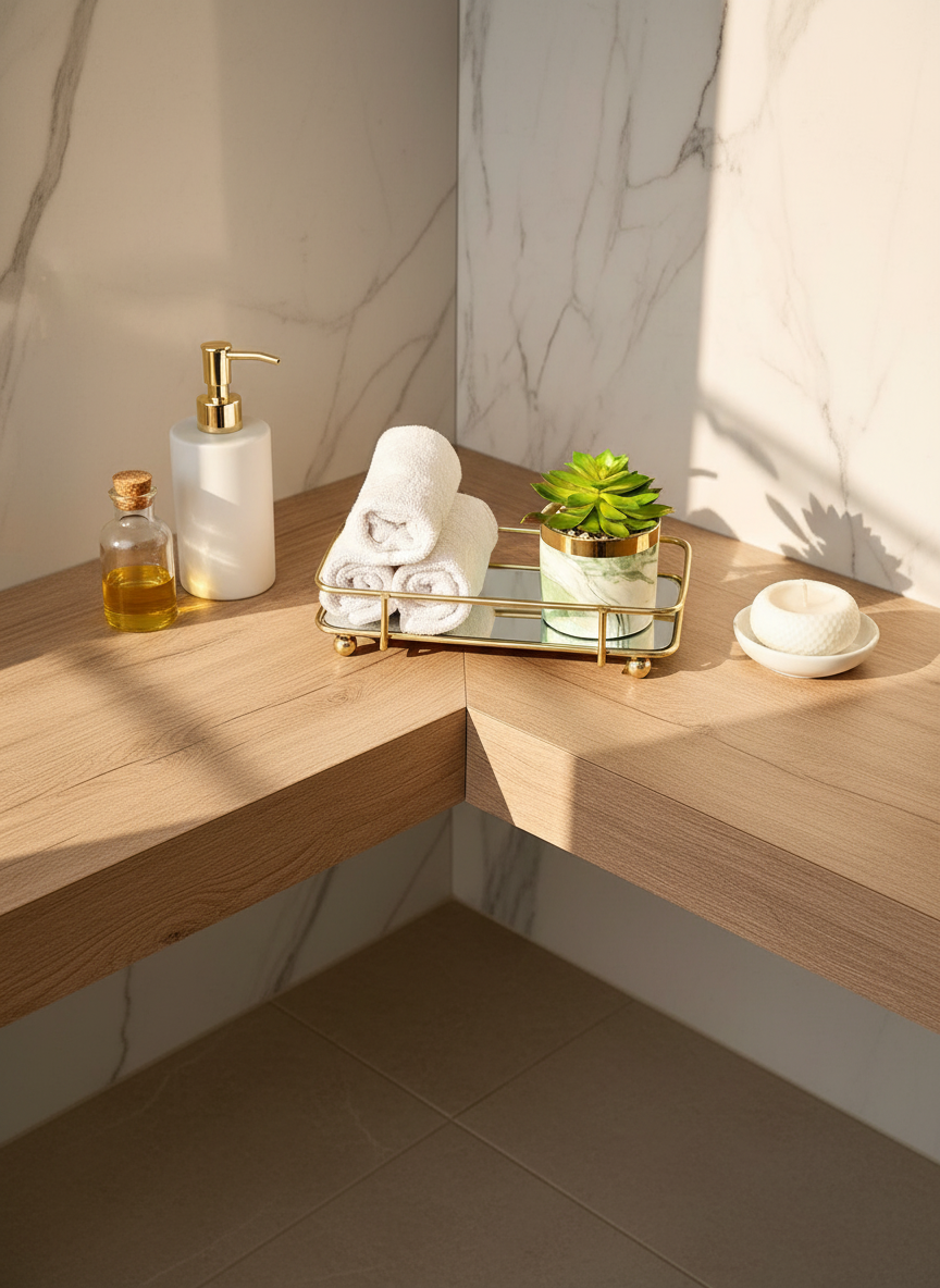 Milan Napkin Mirror Tray - Gold