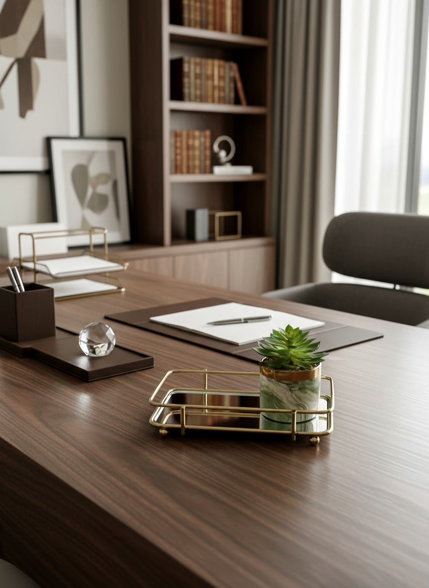 Milan Napkin Mirror Tray - Gold