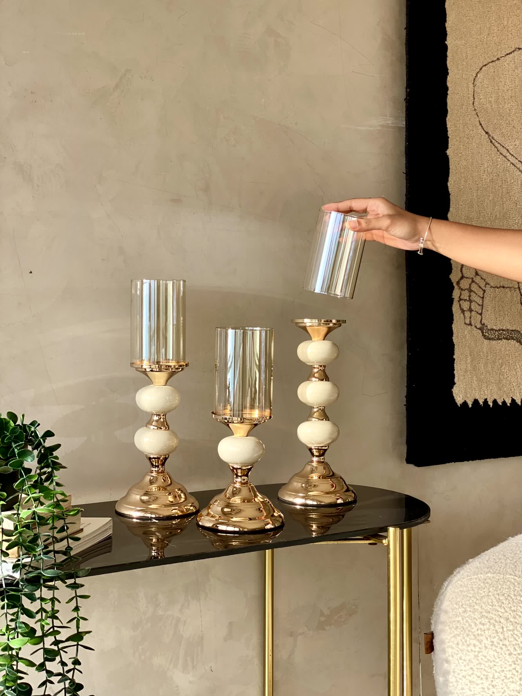 Mystic Small Candle Stand (White)