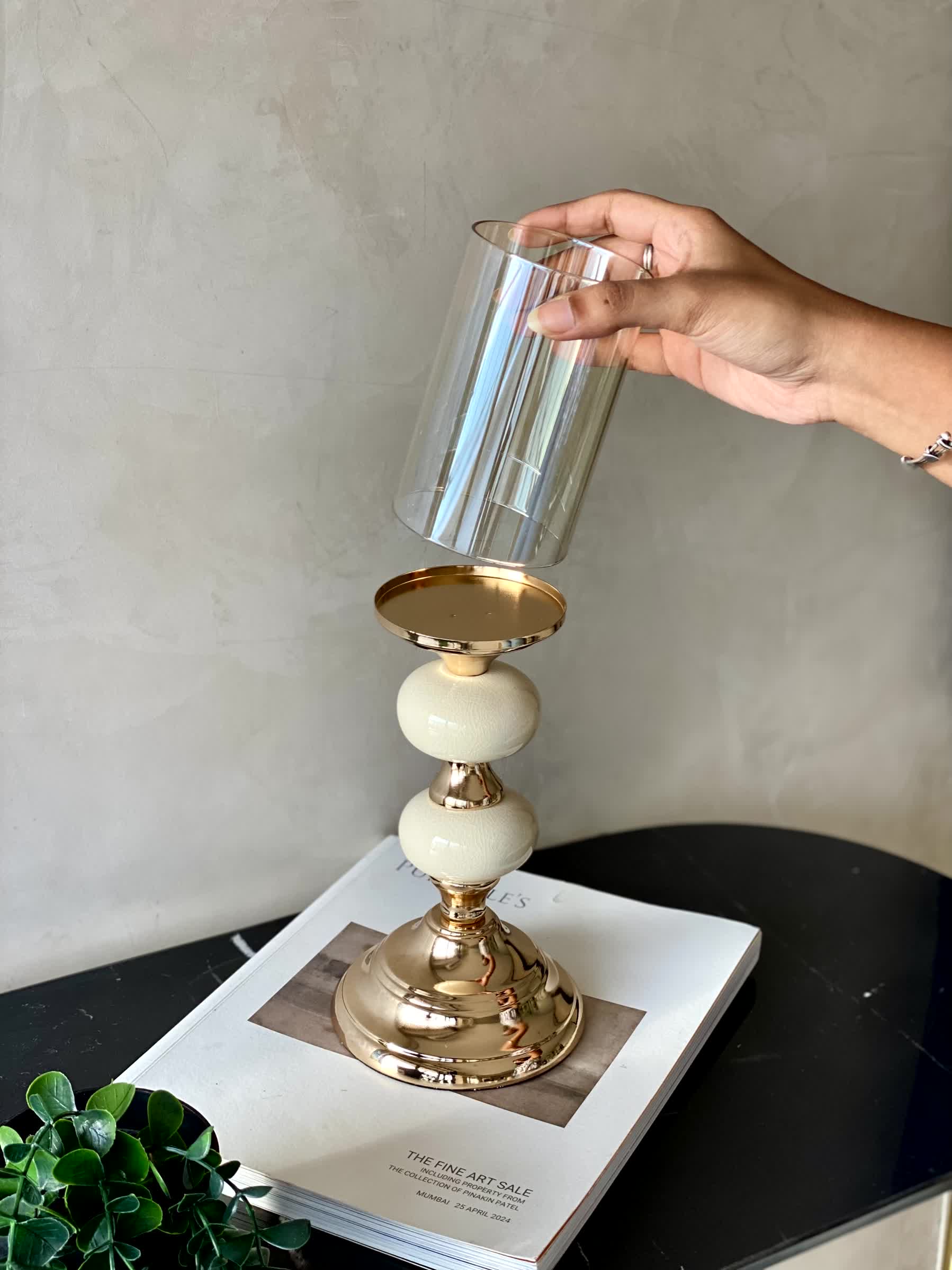 Mystic Medium Candle Stand (White)