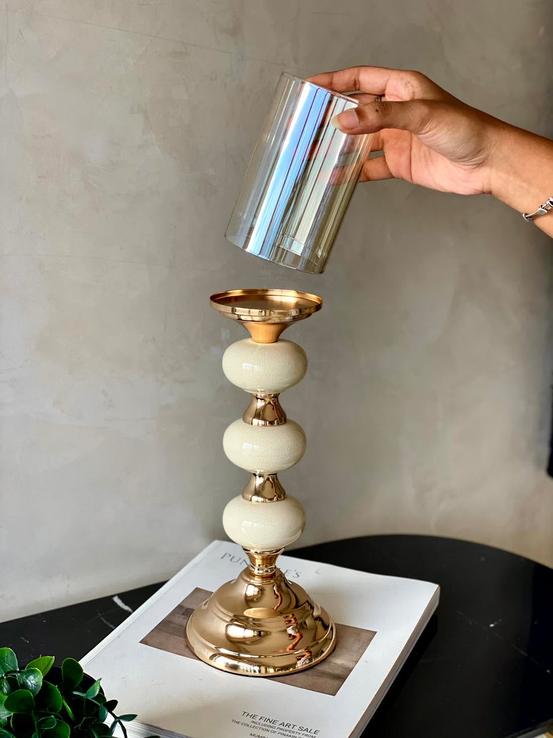 Mystic Large Candle Stand (Ivory)