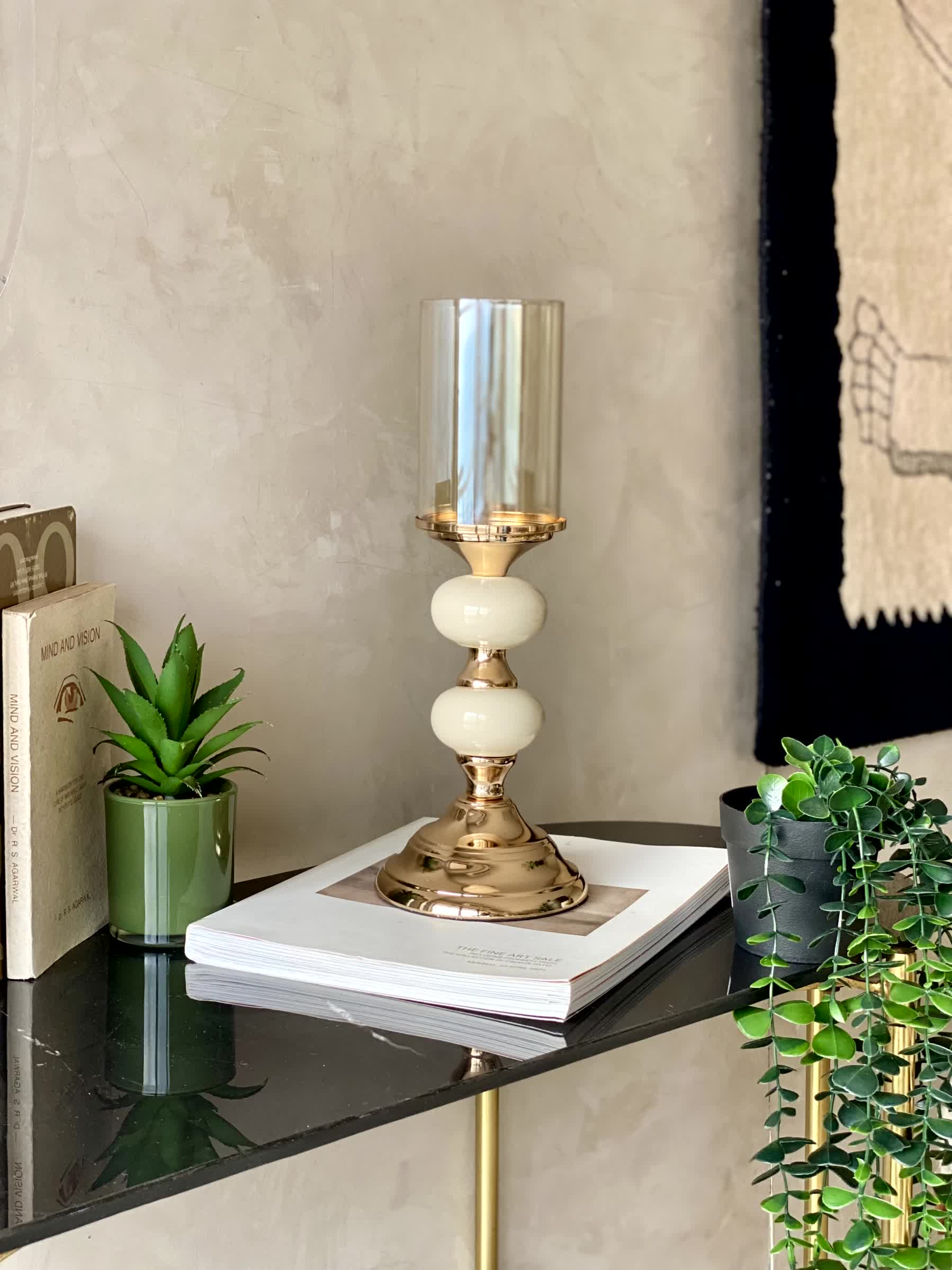 Mystic Medium Candle Stand (White)