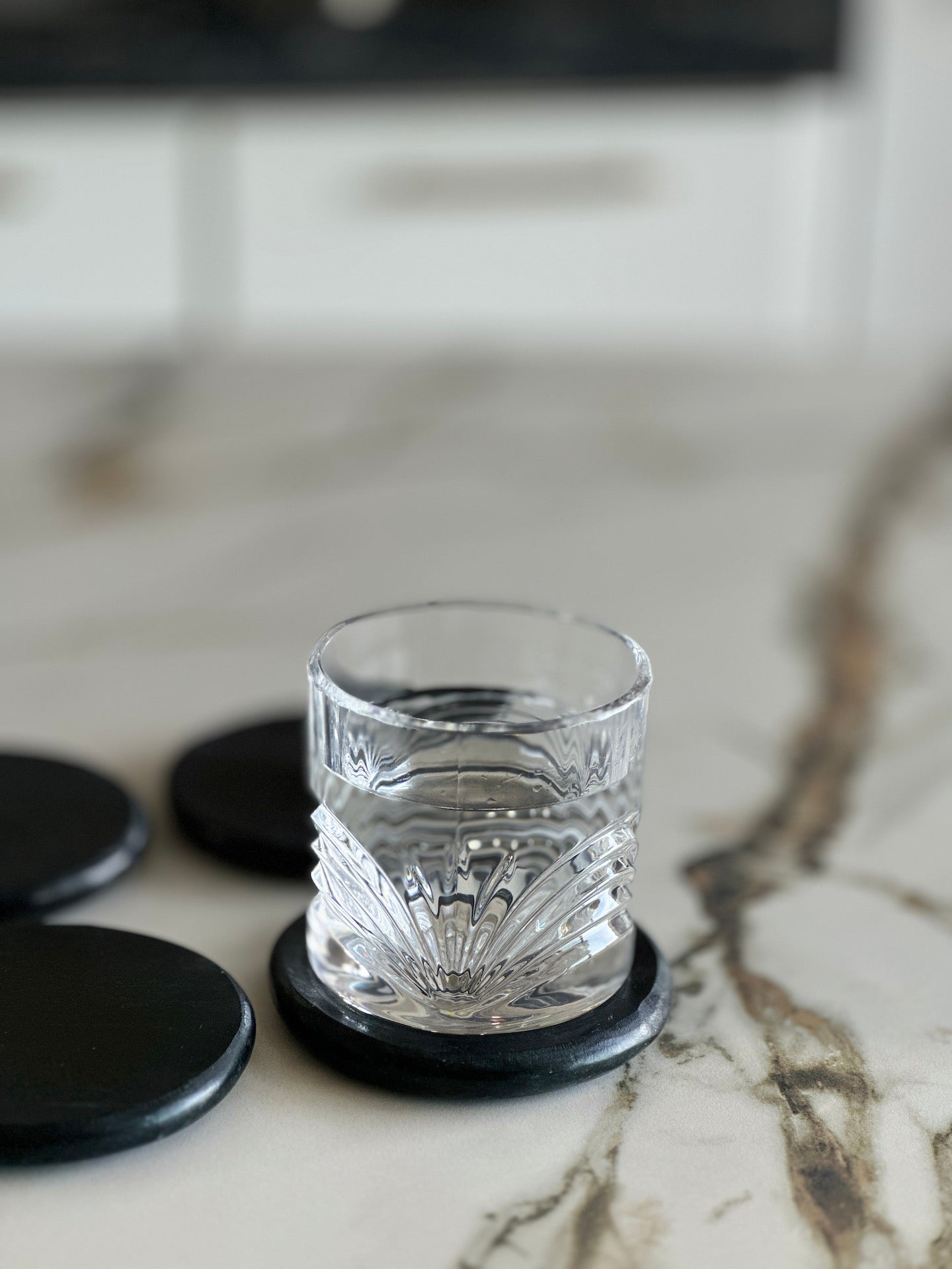 Auric Black Marble Coasters - Set of 4