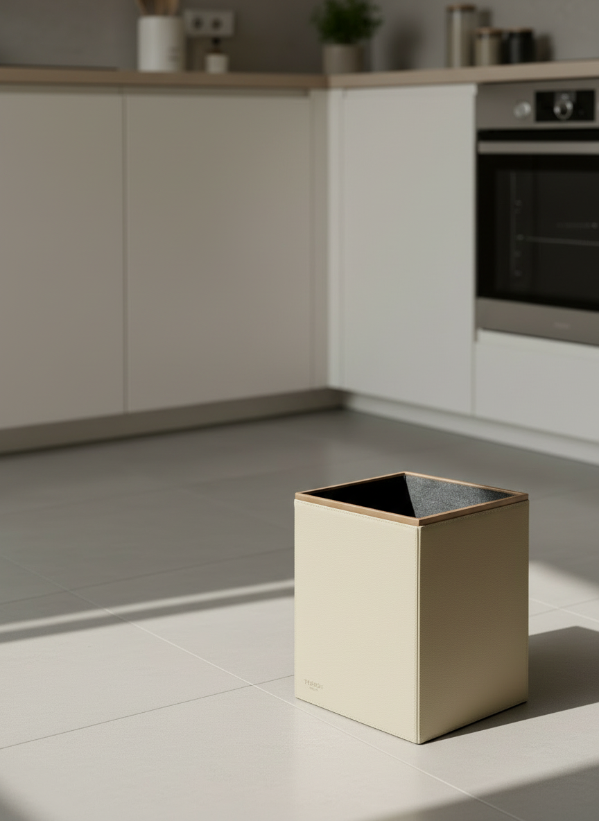 Naples Taupe Square Dustbin