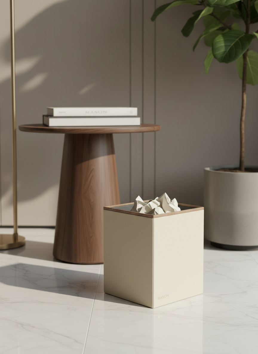 Naples Taupe Square Dustbin