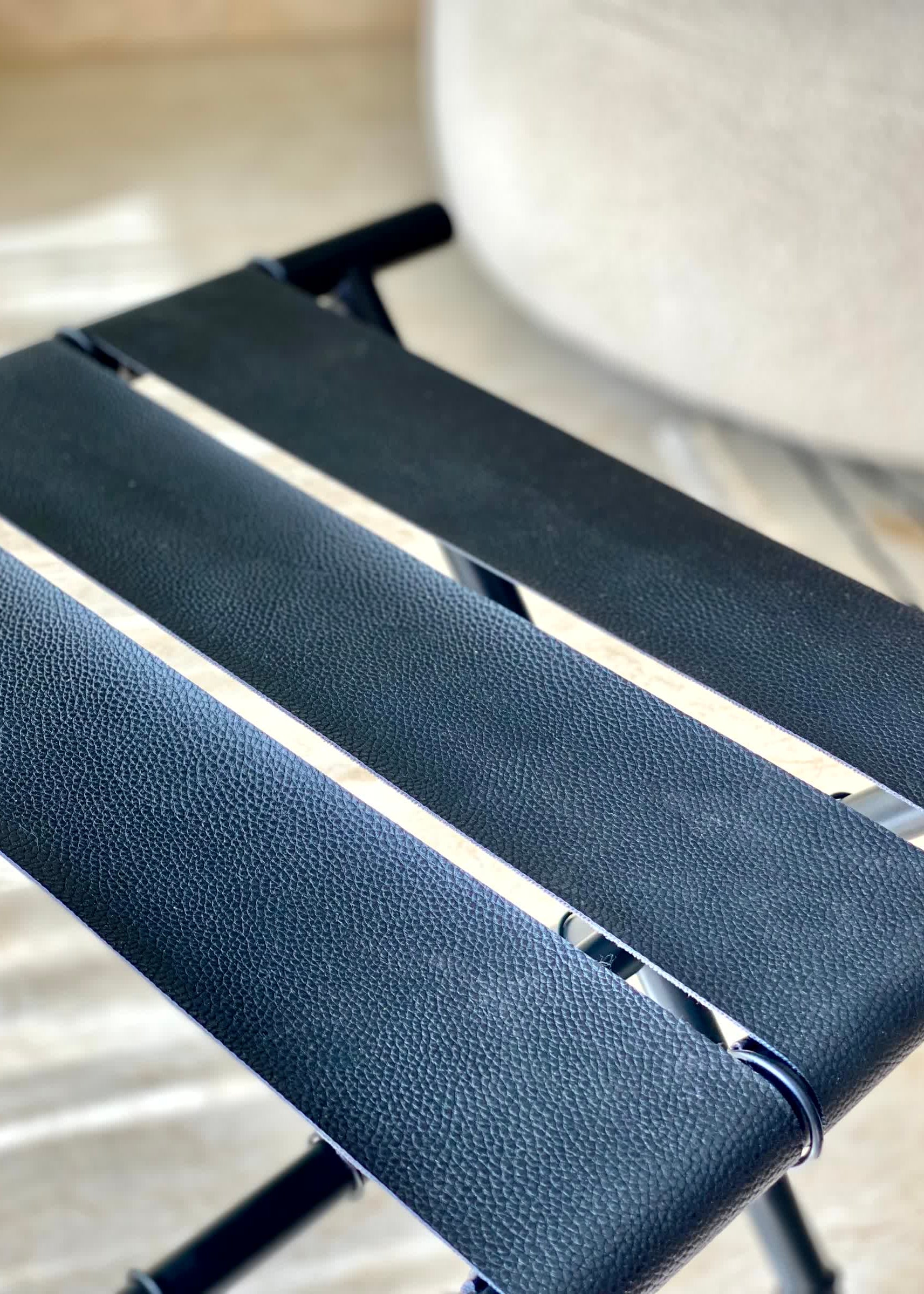 Naples Black Foldable Luggage Rack