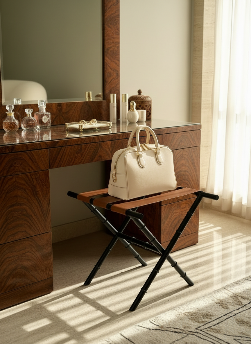 Naples Tan Foldable Luggage Rack