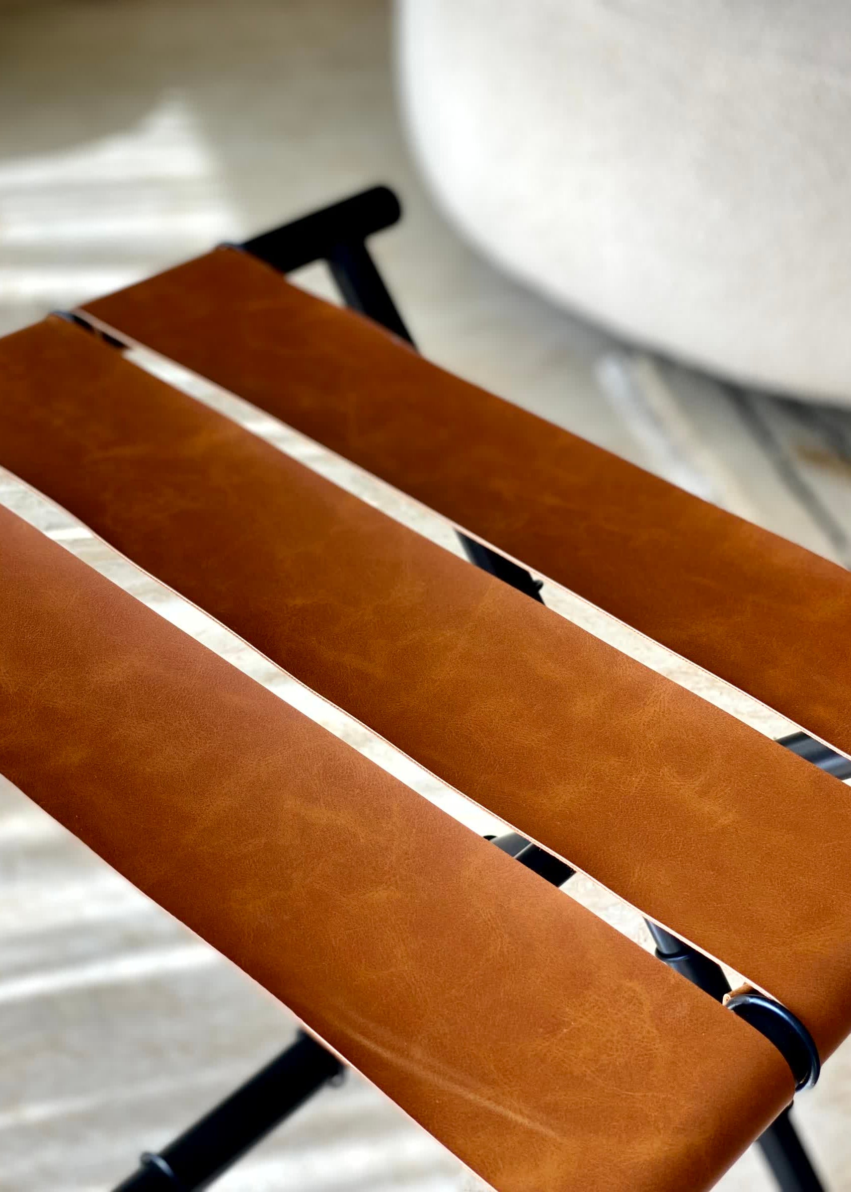 Naples Tan Foldable Luggage Rack