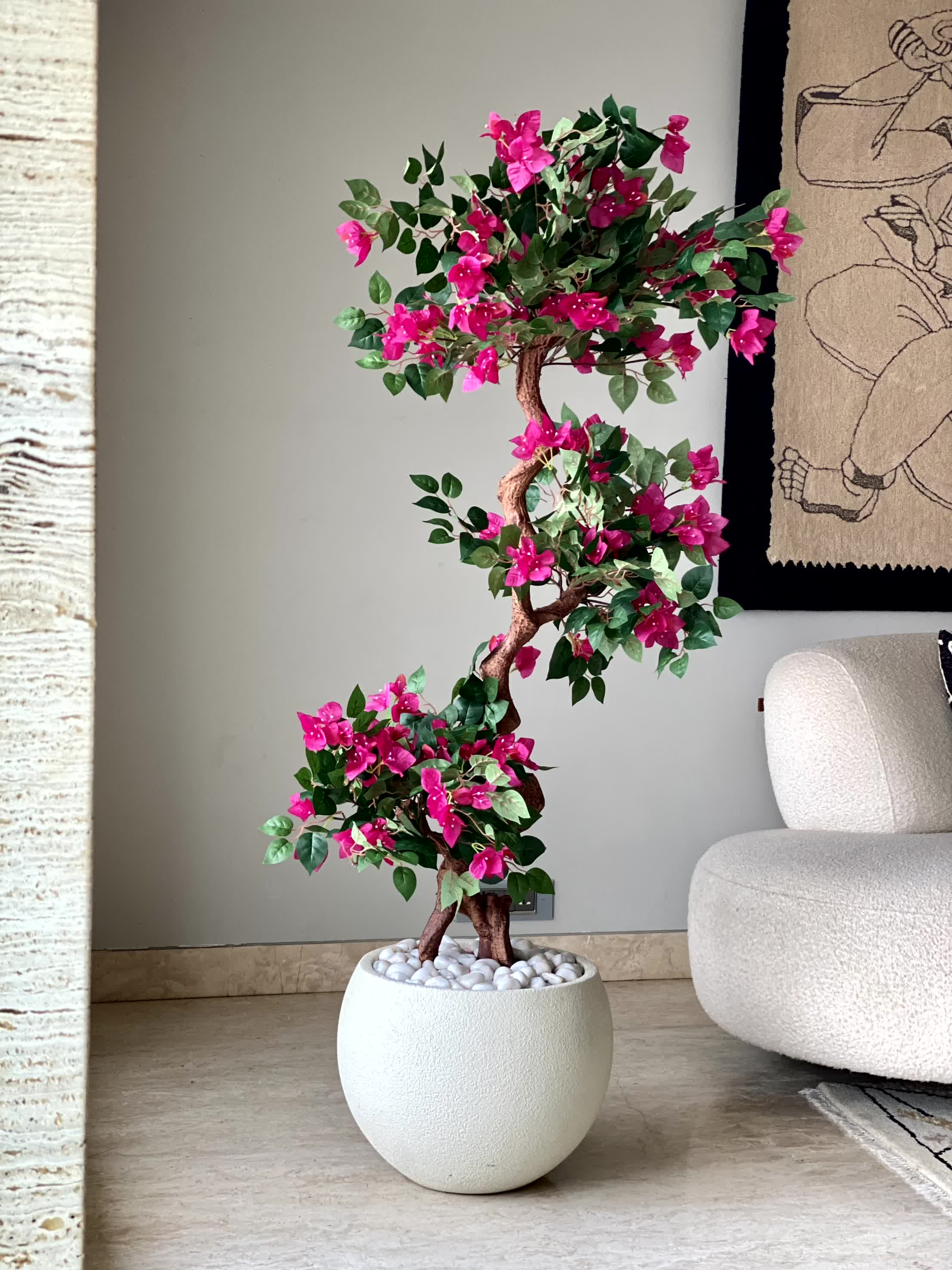 Artificial Twisted Bougainvillea Tree - 5 Feet
