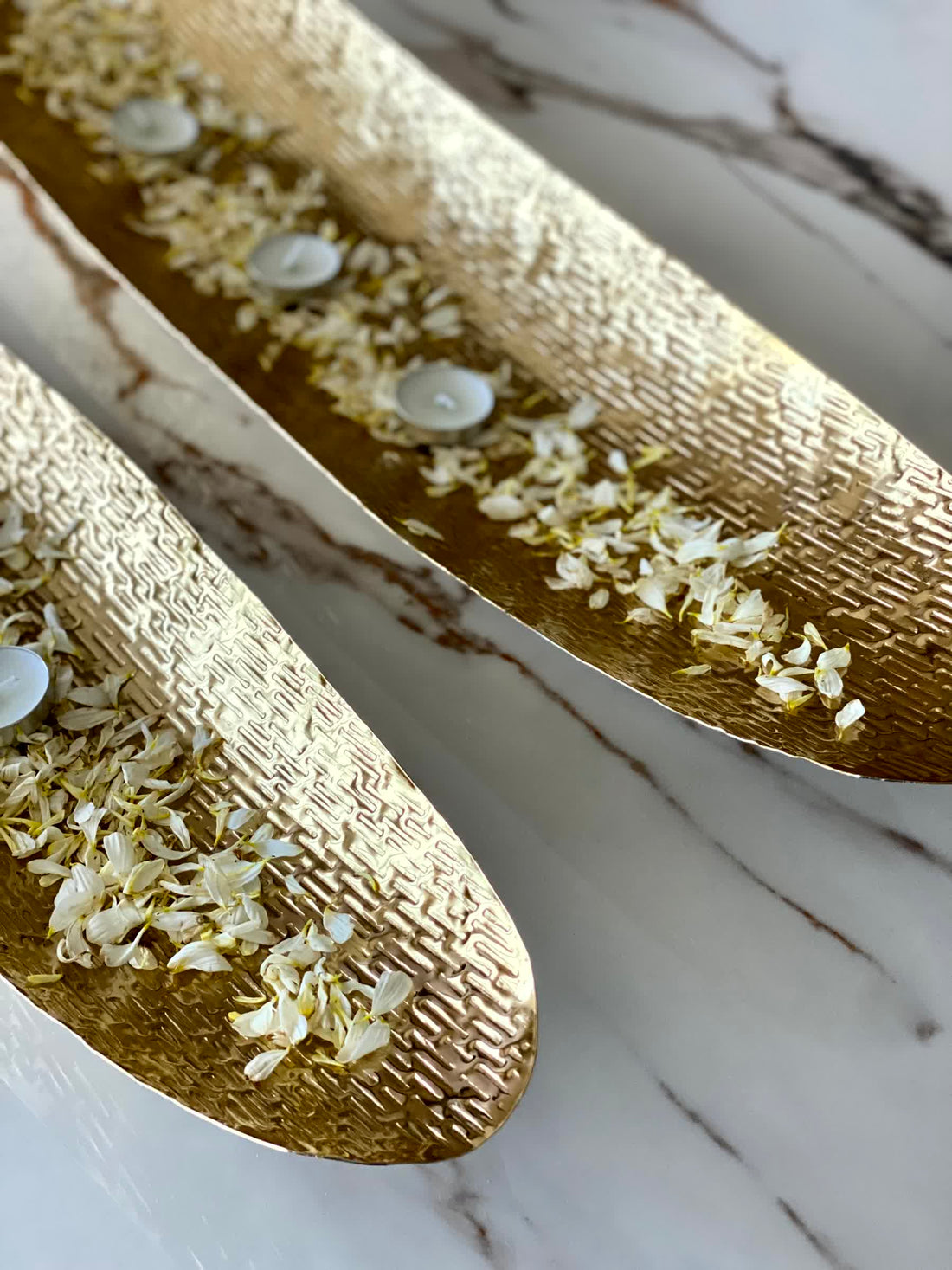 Zari Gold Trays - Set of 2