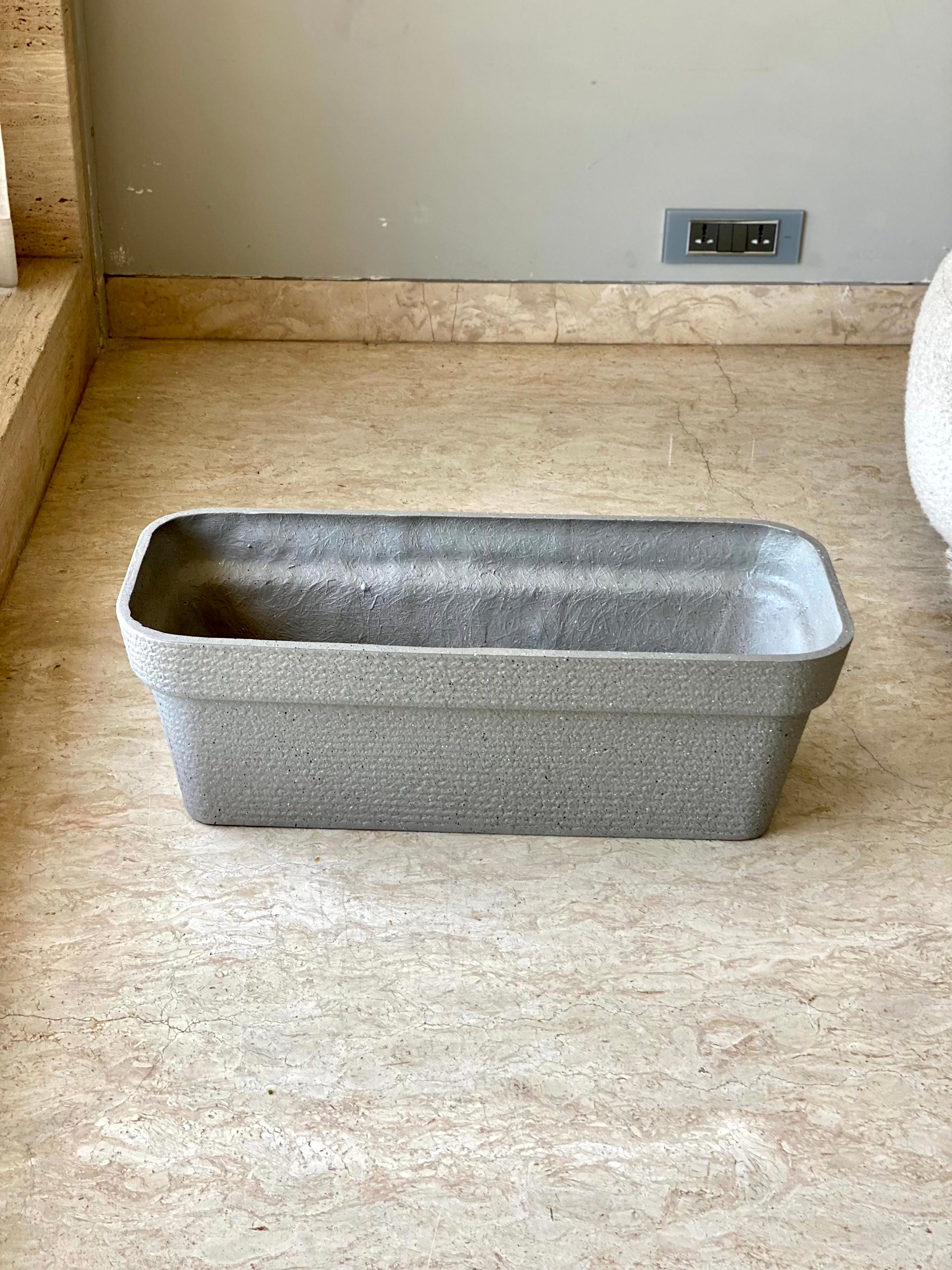 Viona Rectangle Planters - Light Grey