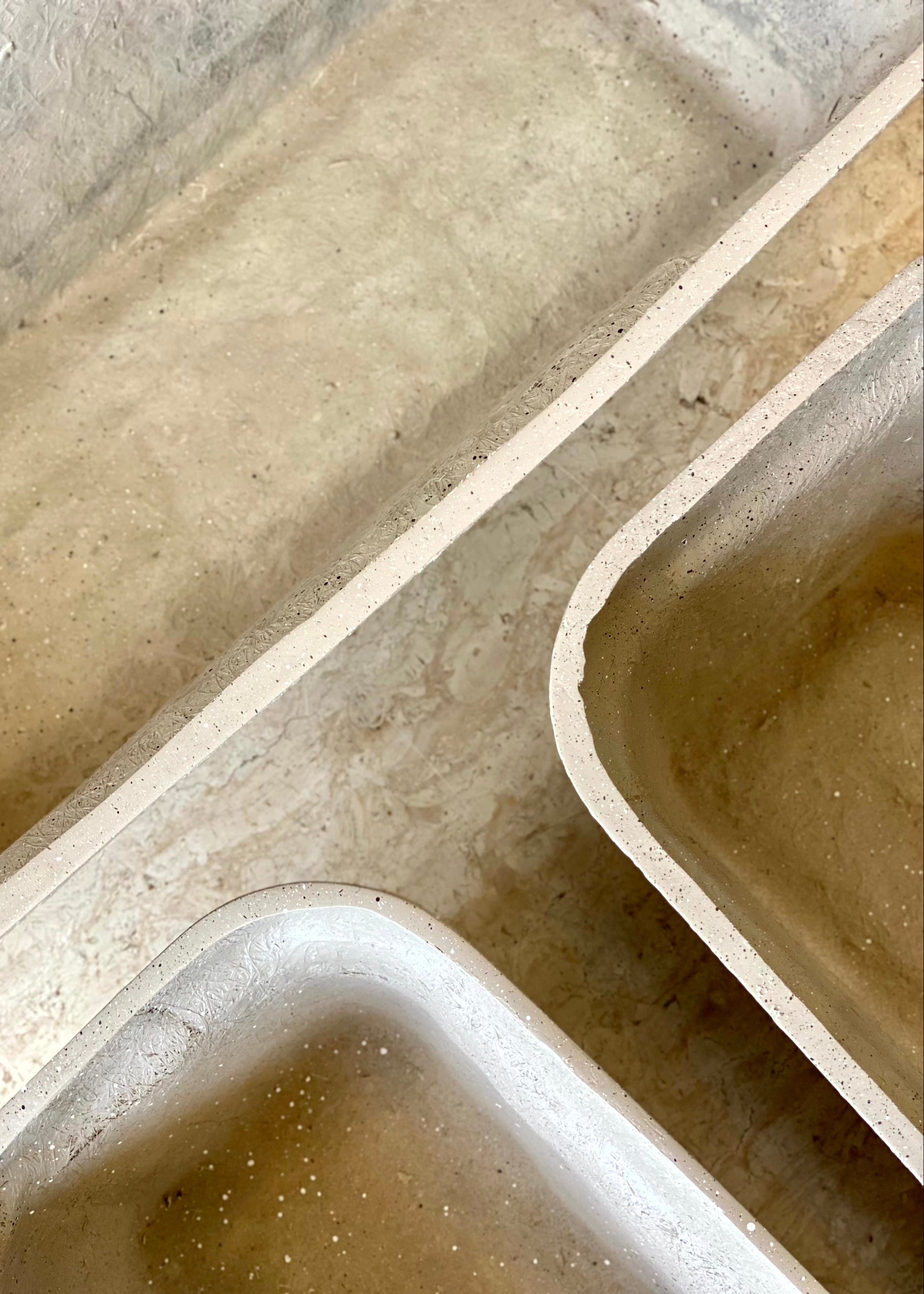 Viona Rectangle Planters - Light Grey