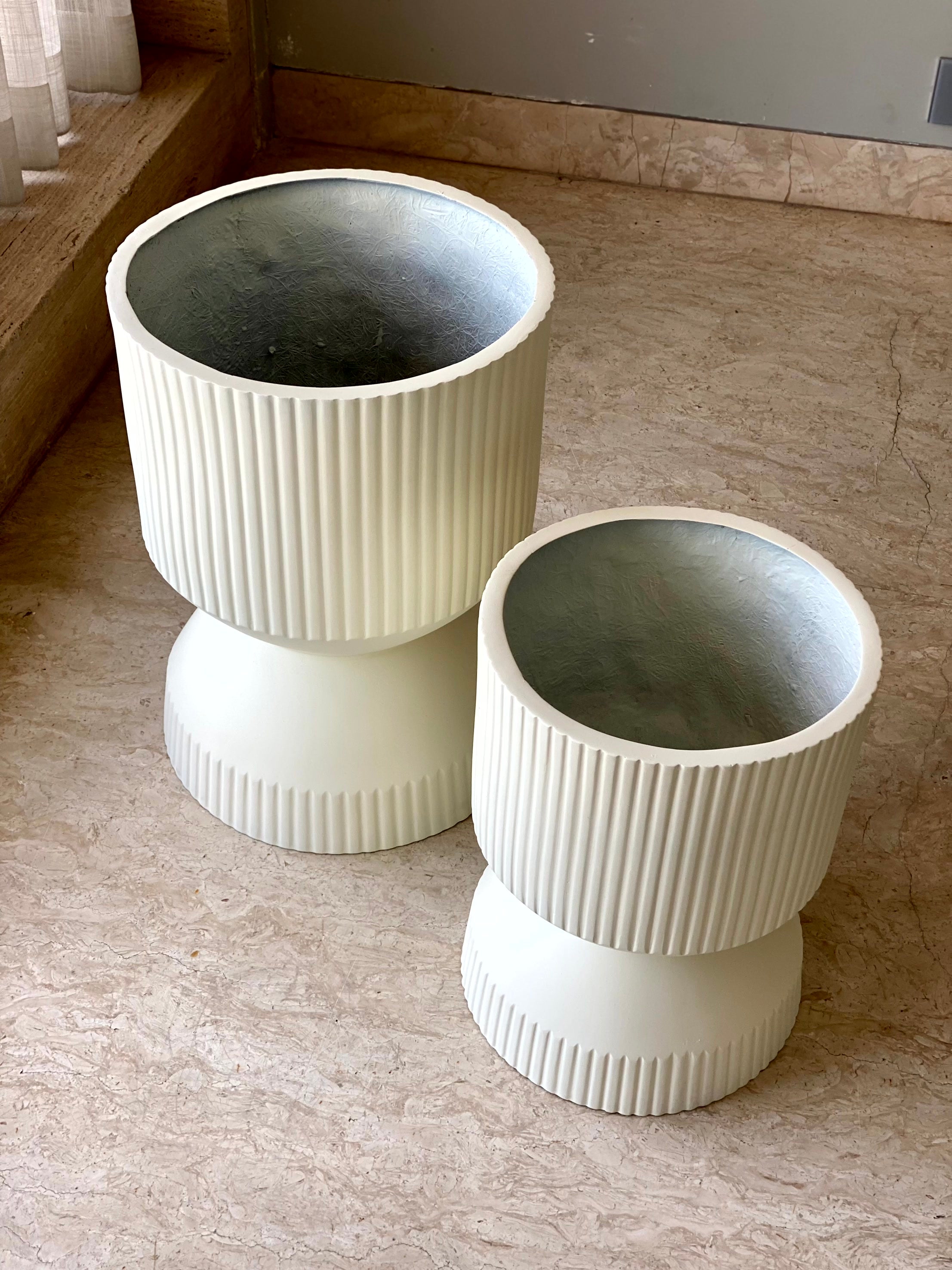 Willow Reversible Planters - Ivory