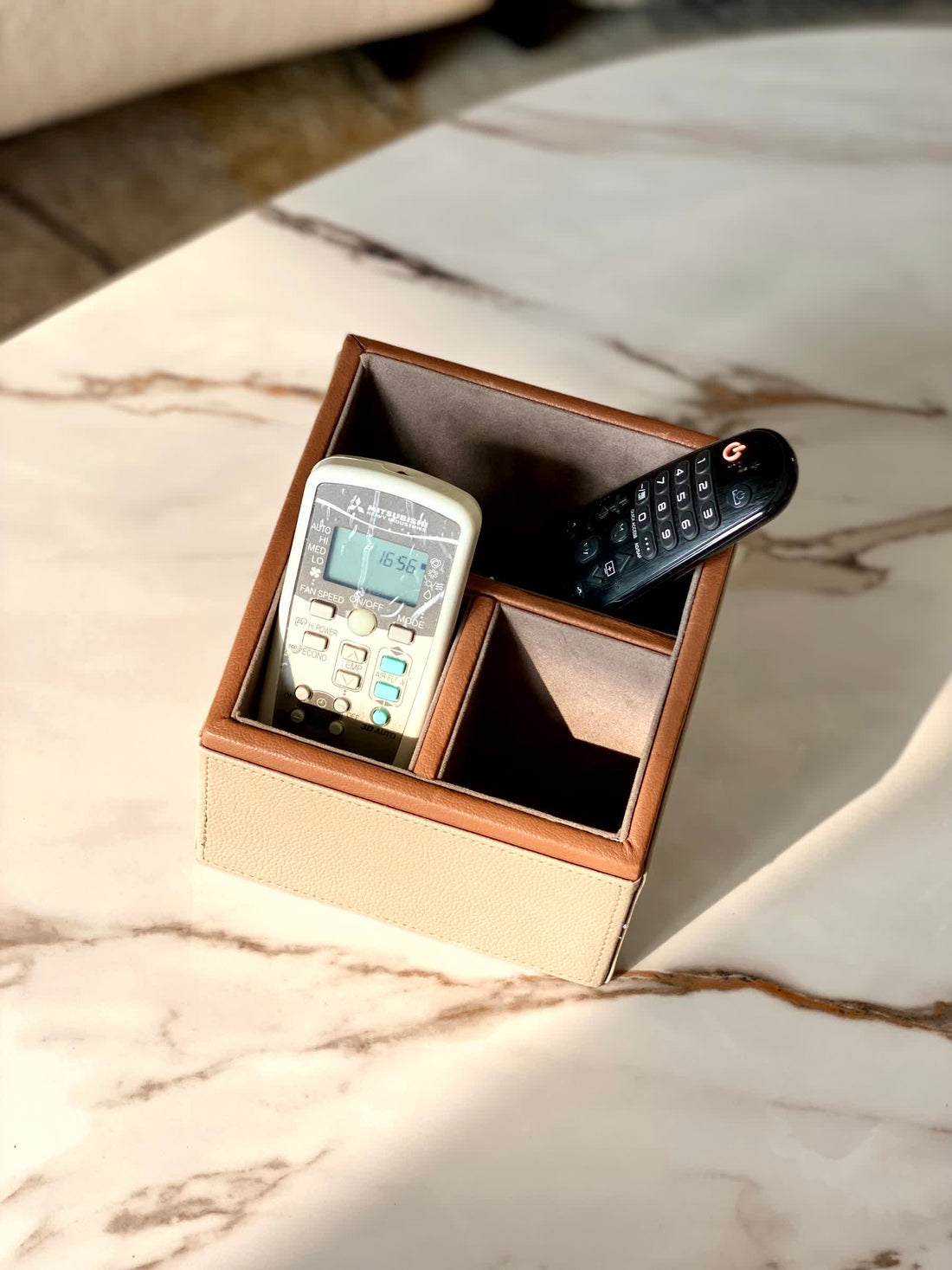 Naples Taupe Remote Holder - 3 Slot