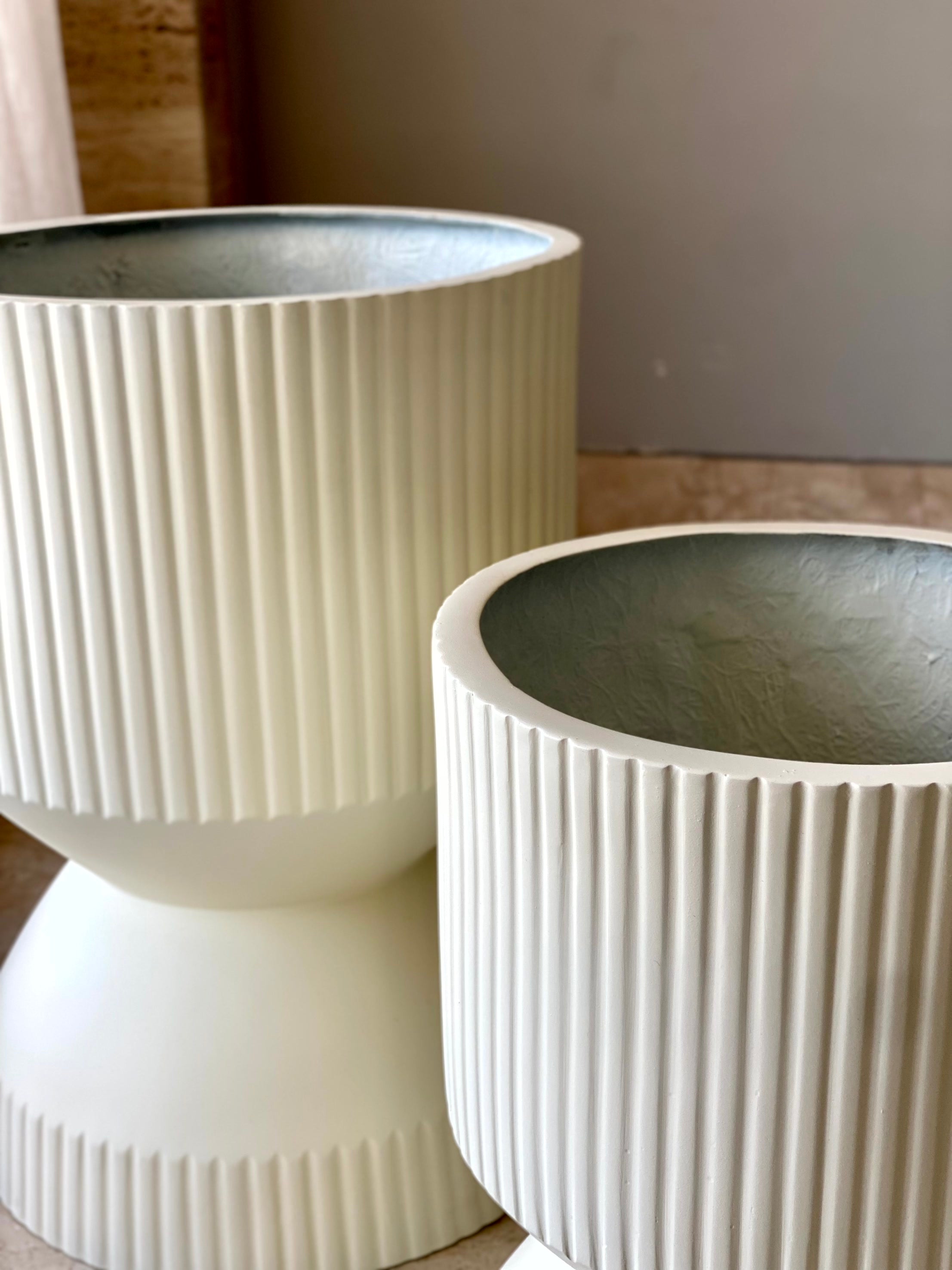 Willow Reversible Planters - Ivory