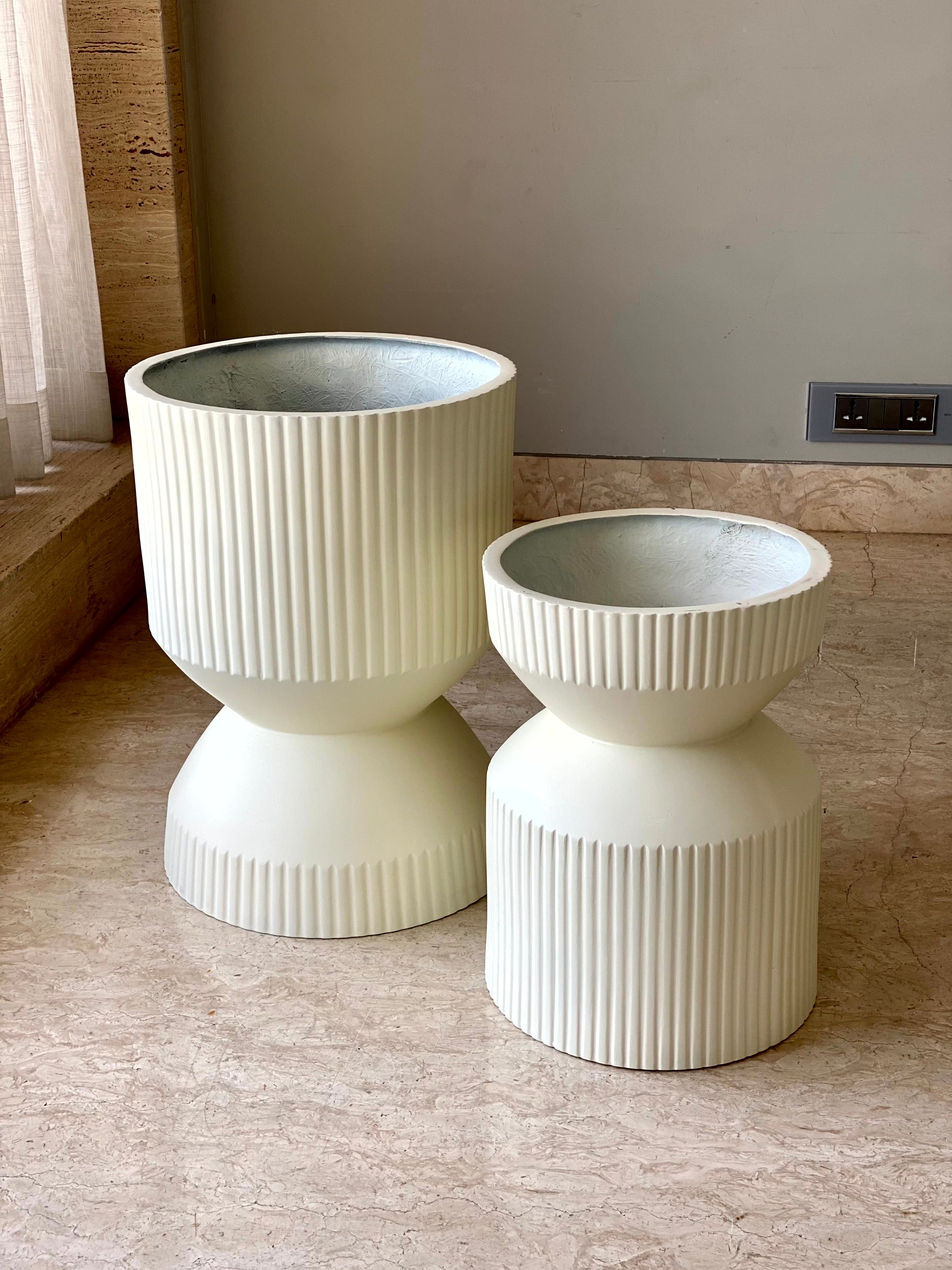 Willow Reversible Planters - Ivory