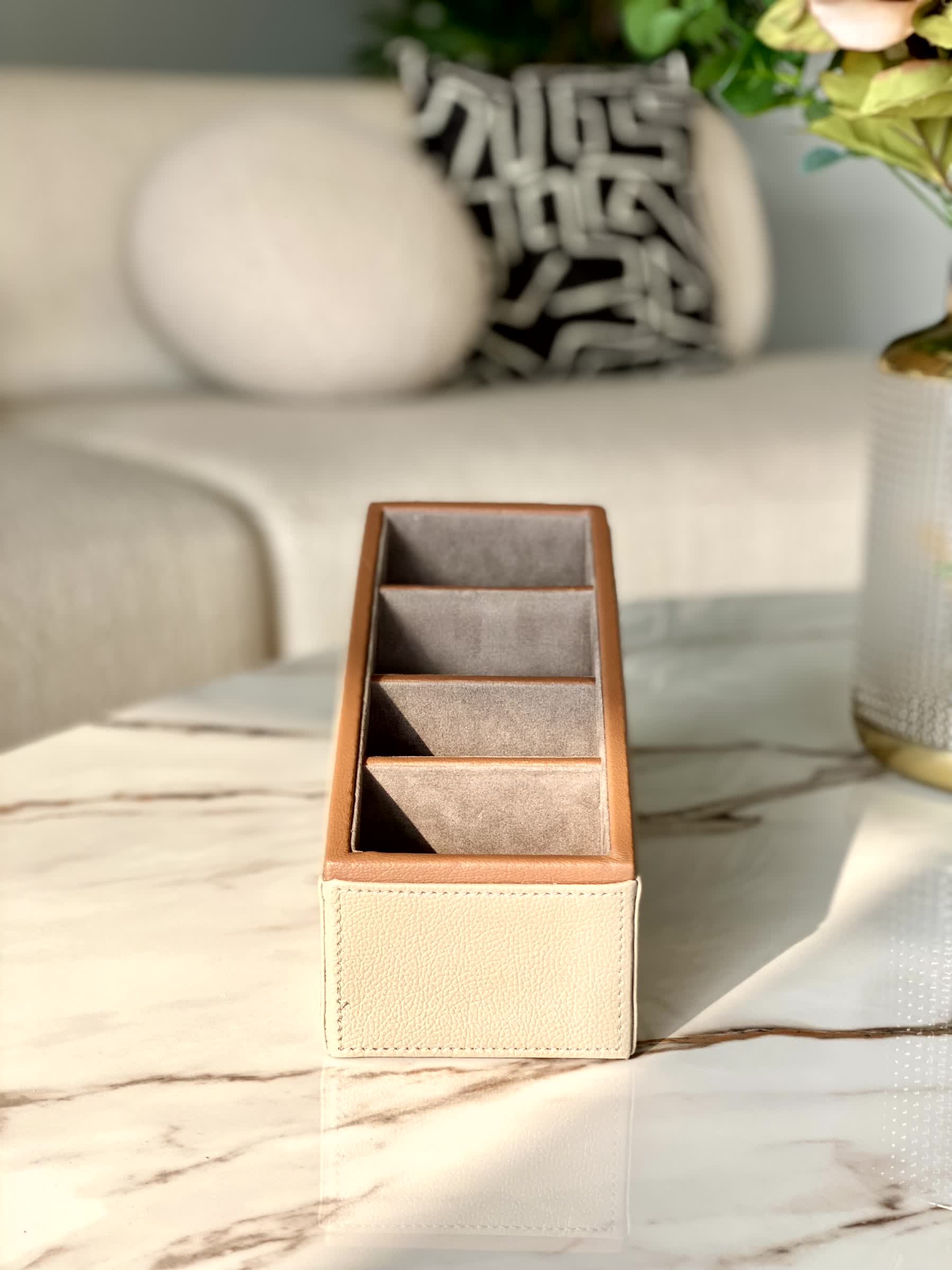 Naples Taupe Remote Holder - 4 Slot