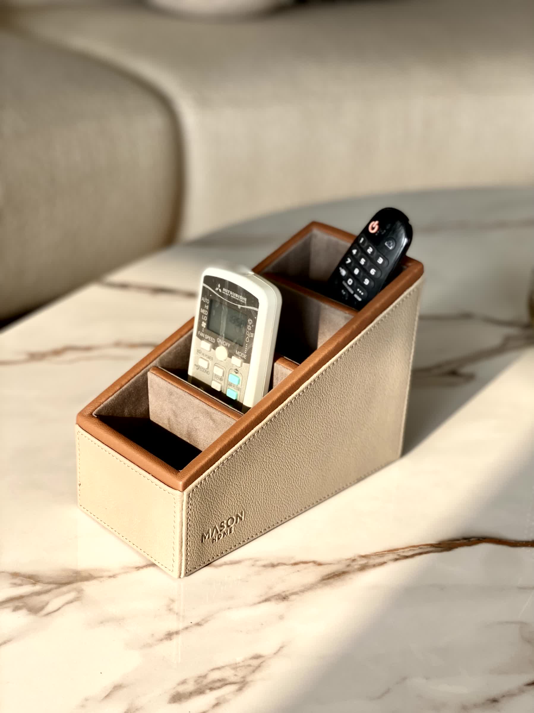 Naples Taupe Remote Holder - 4 Slot